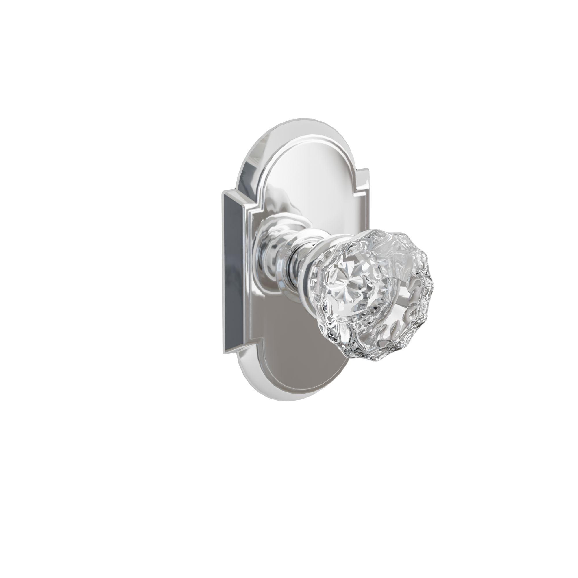 Emtek Concealed Fastener Astoria Glass Knob Set With #8 Rosette