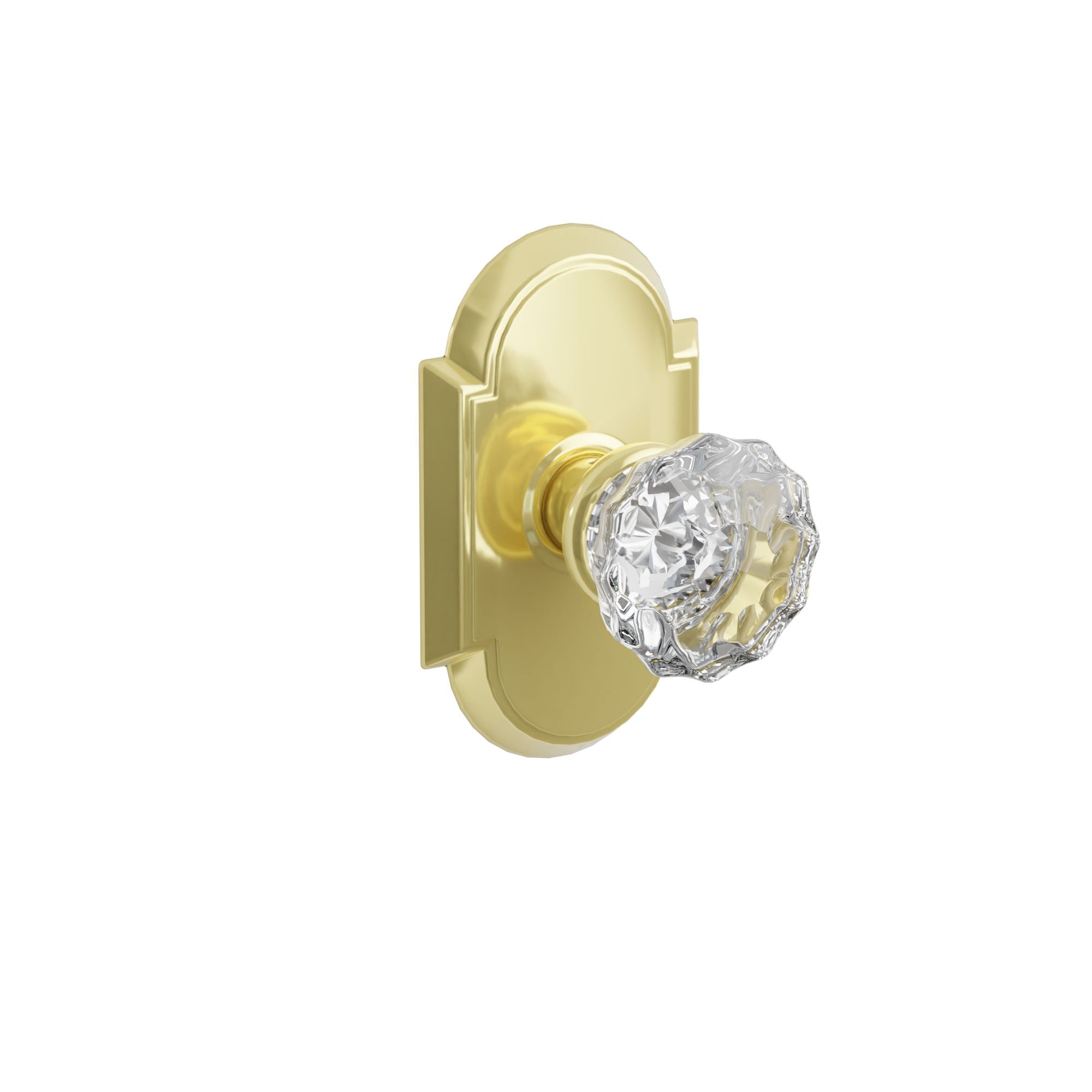 Emtek Concealed Fastener Astoria Glass Knob Set With #8 Rosette