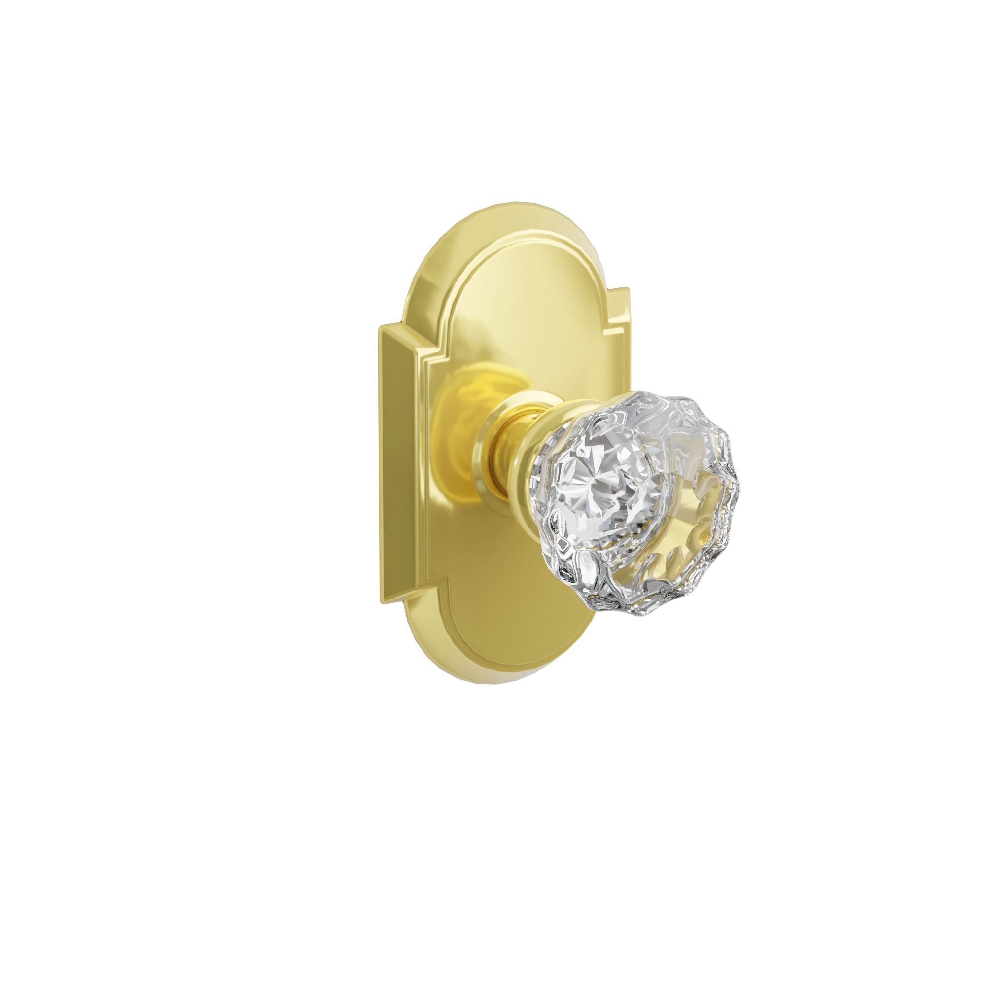 Emtek Concealed Fastener Astoria Glass Knob Set With #8 Rosette