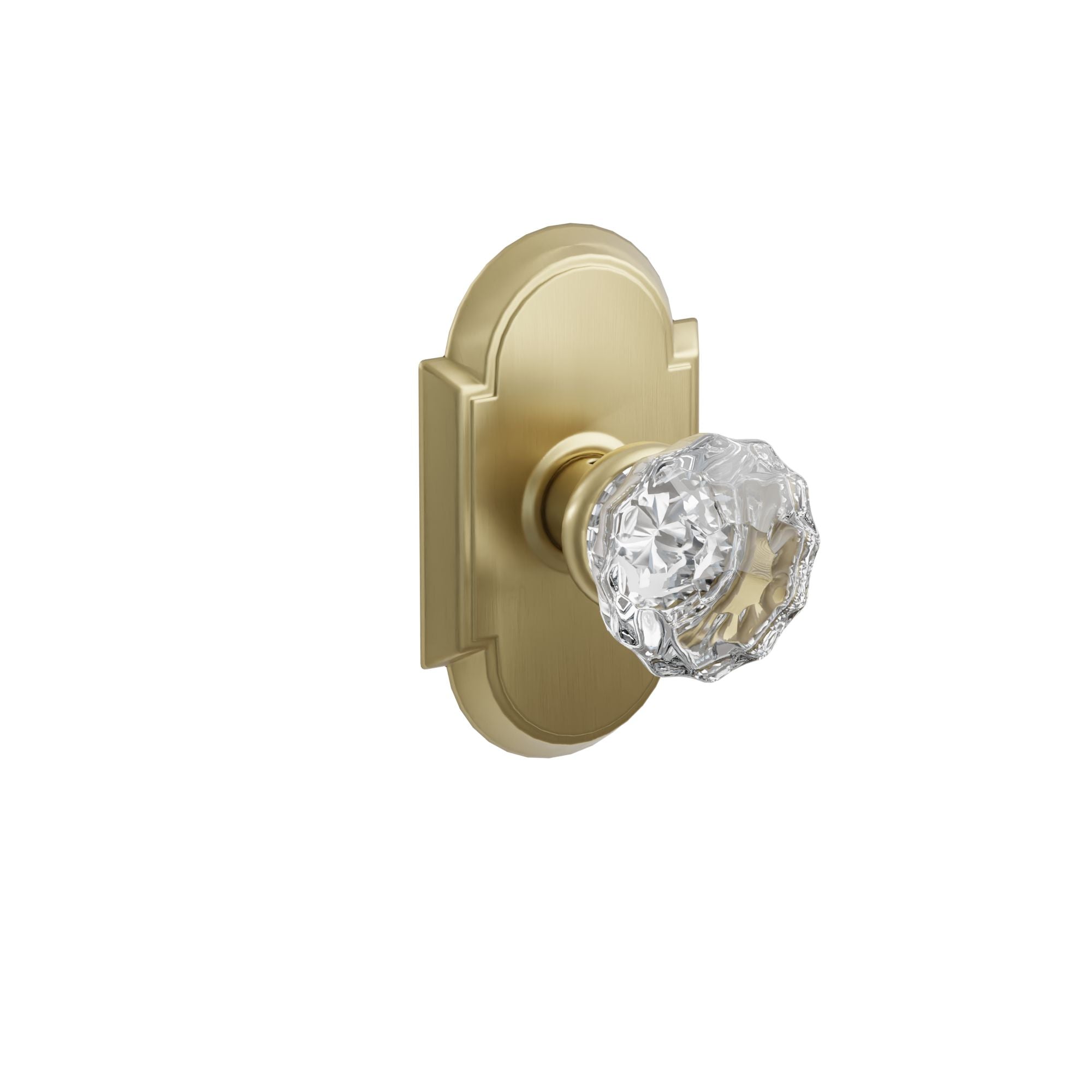 Emtek Concealed Fastener Astoria Glass Knob Set With #8 Rosette