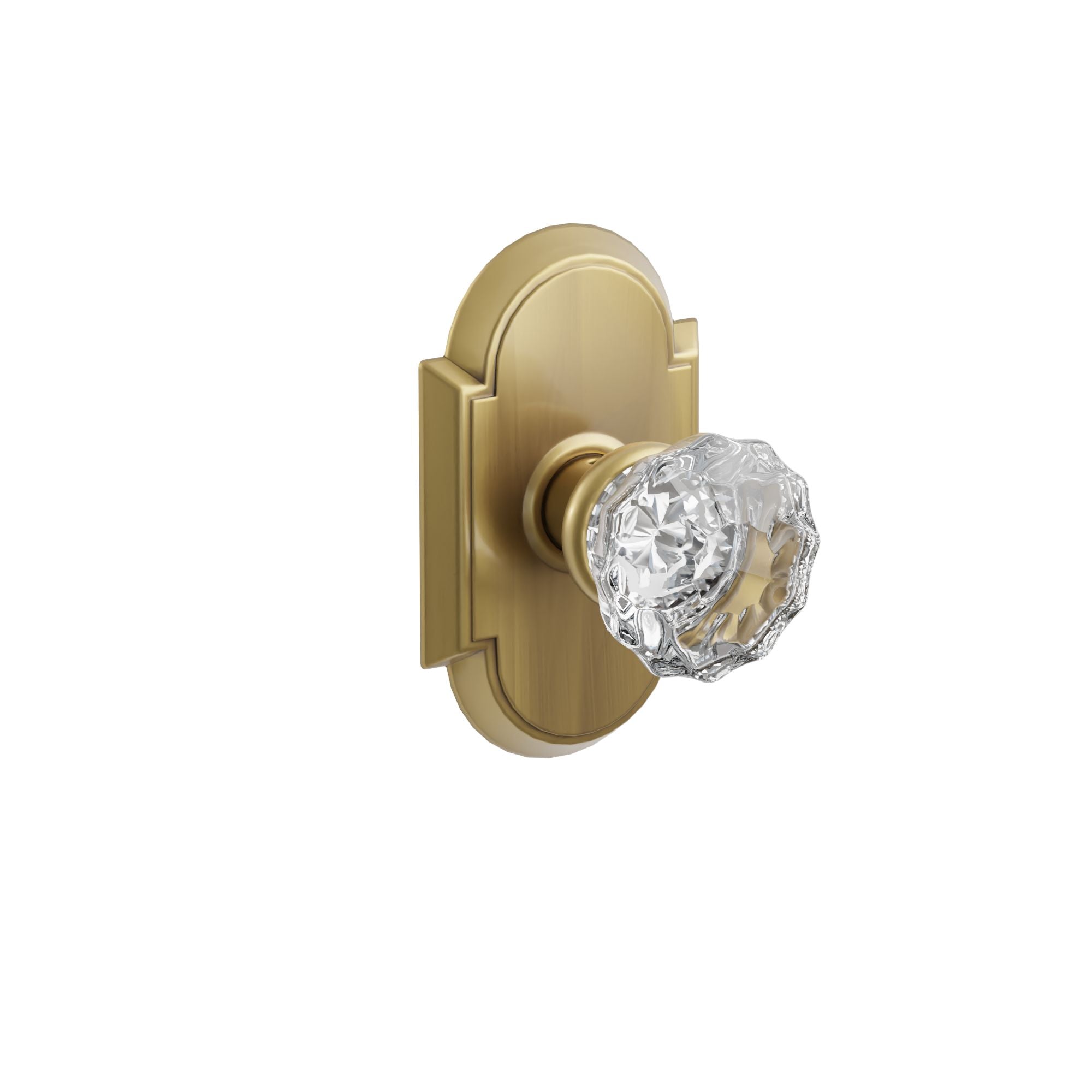 Emtek Concealed Fastener Astoria Glass Knob Set With #8 Rosette