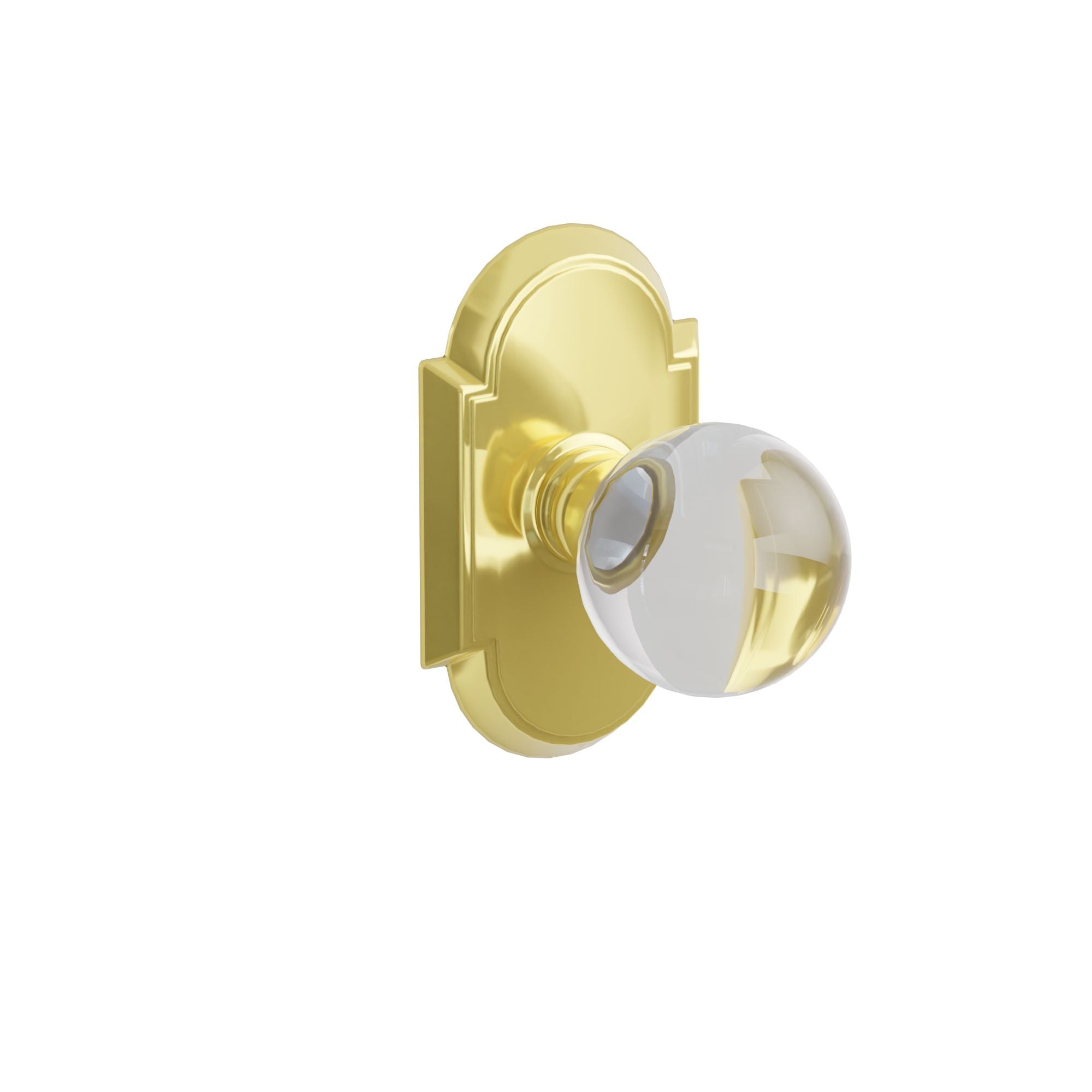 Emtek Bristol Glass Knob Set with #8 Rosette