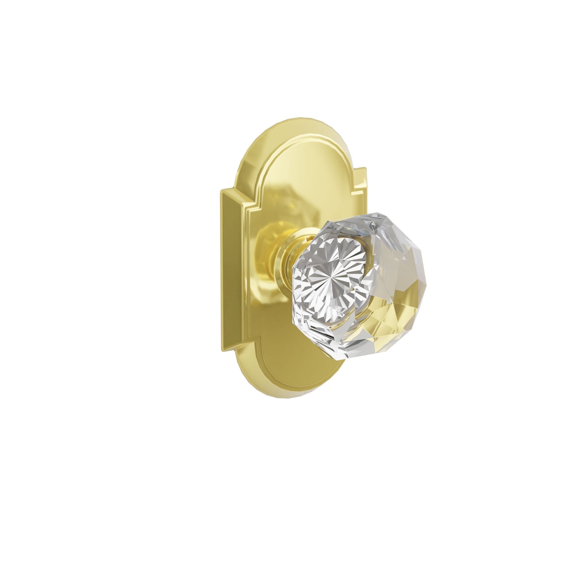 Emtek Diamond Glass Knob Set with #8 Rosette