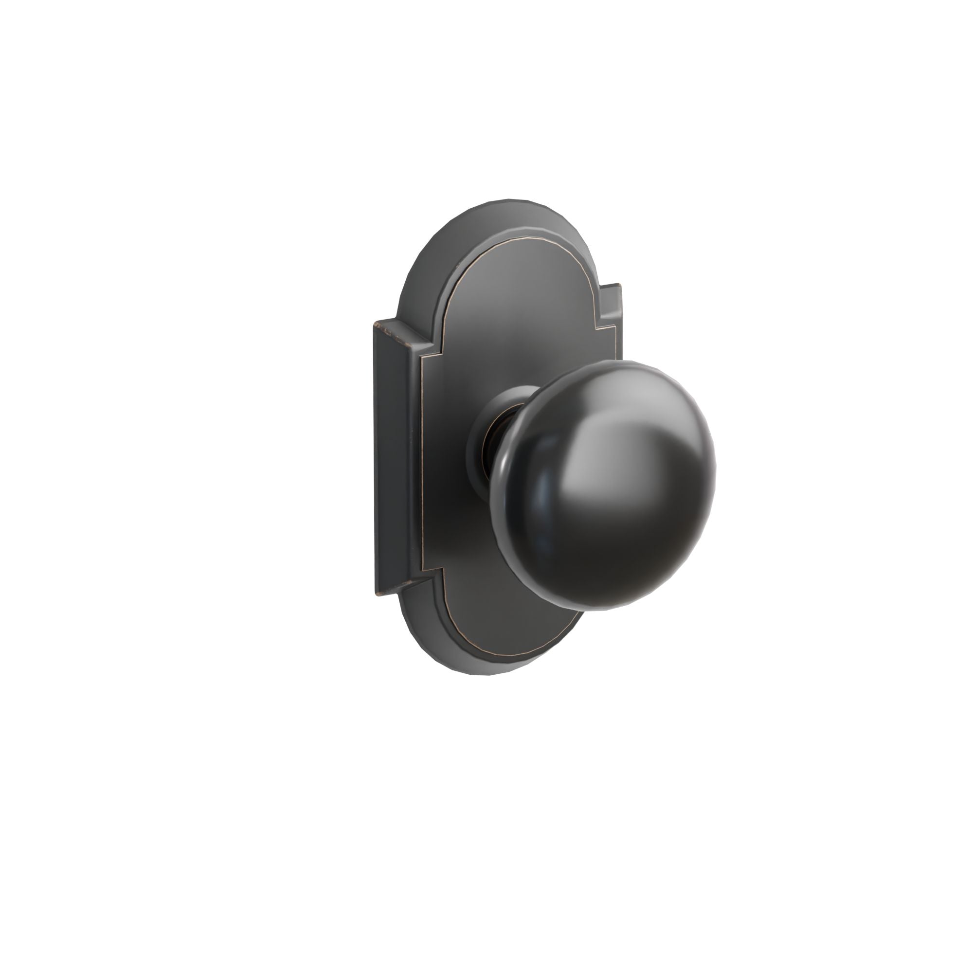 Emtek Concealed Fastener Ebony Porcelain Knob Set With #8 Rosette