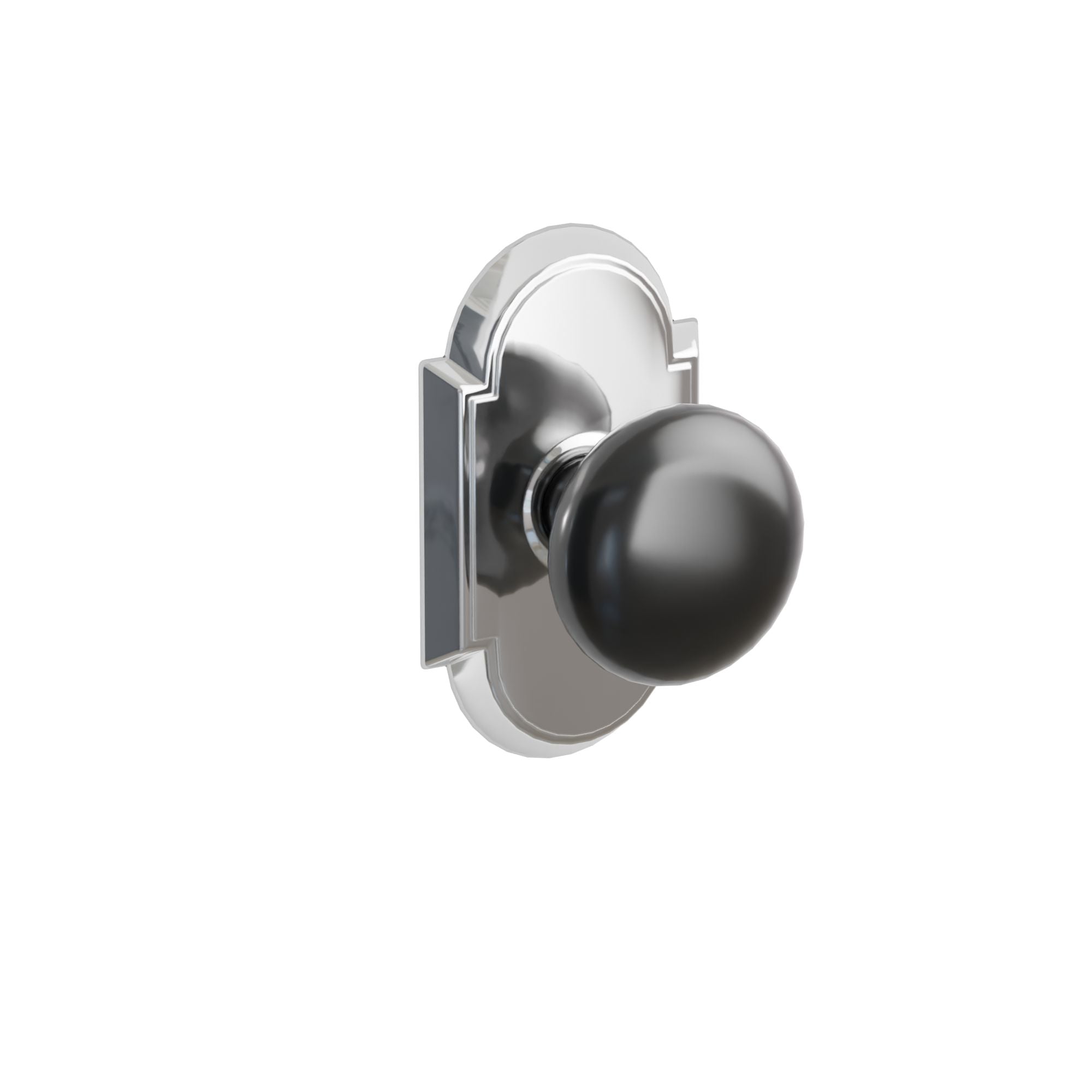 Emtek Concealed Fastener Ebony Porcelain Knob Set With #8 Rosette