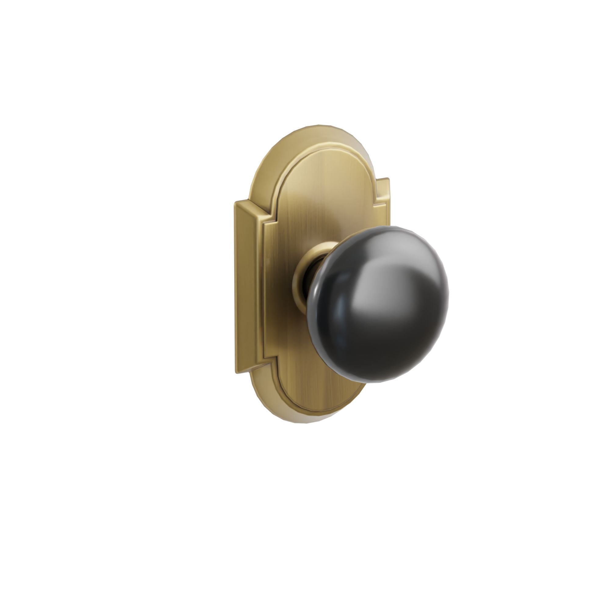 Emtek Concealed Fastener Ebony Porcelain Knob Set With #8 Rosette