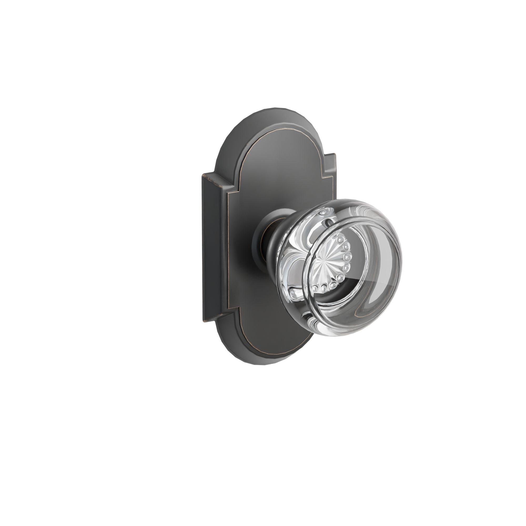 Emtek Concealed Fastener Georgetown Glass Knob Set with #8 Rosette