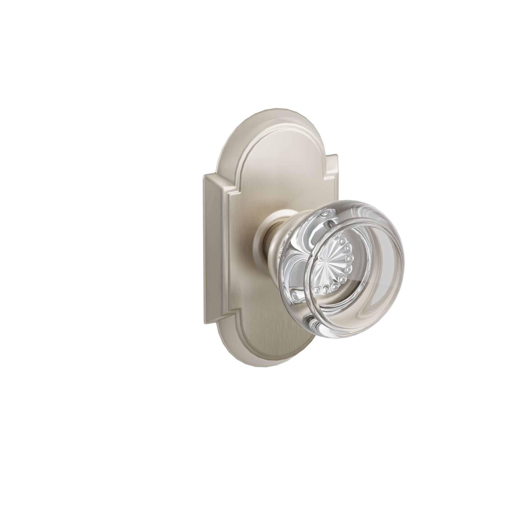 Emtek Concealed Fastener Georgetown Glass Knob Set with #8 Rosette