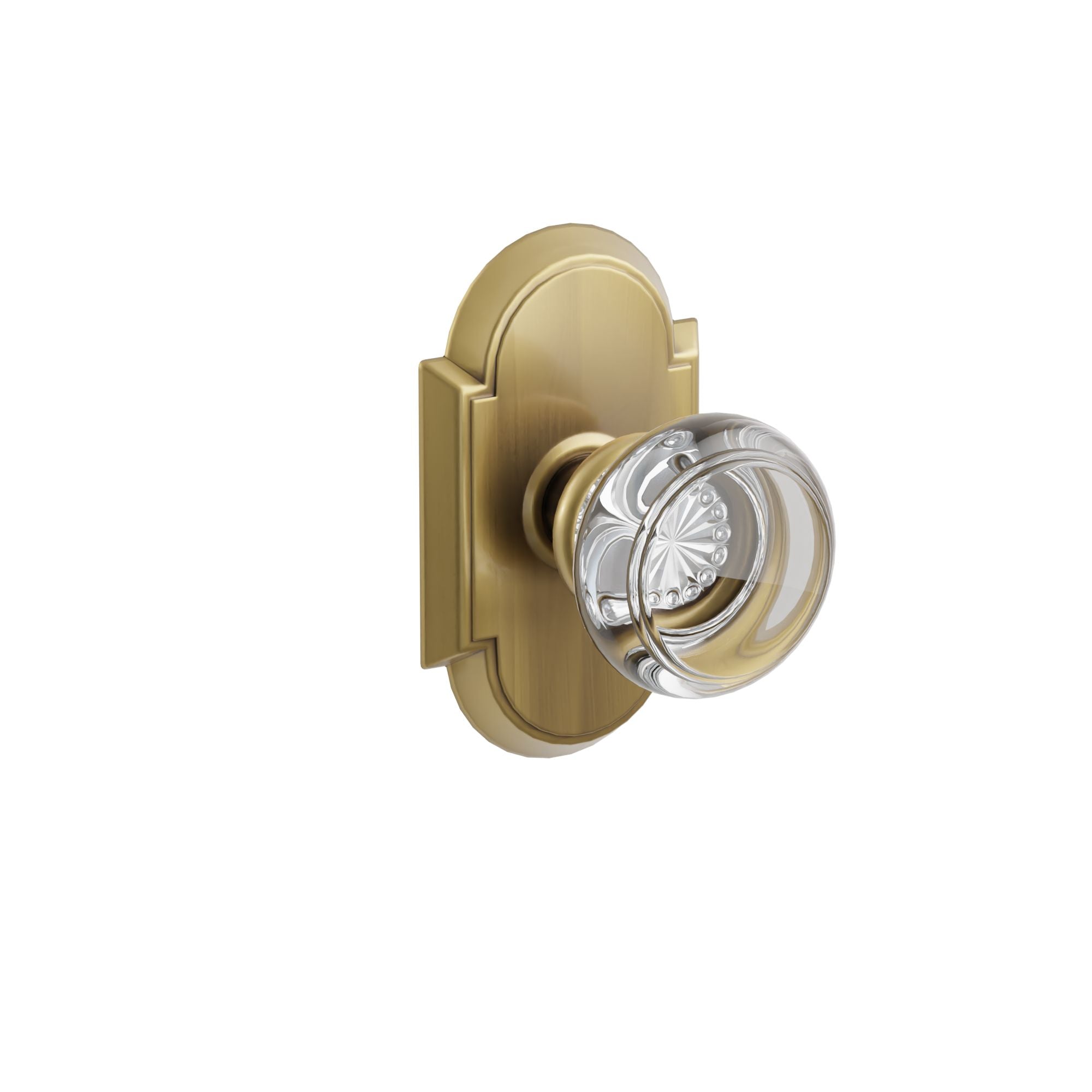 Emtek Concealed Fastener Georgetown Glass Knob Set with #8 Rosette