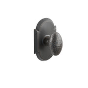 Emtek Hammered Egg Knob Set with #8 Rosette