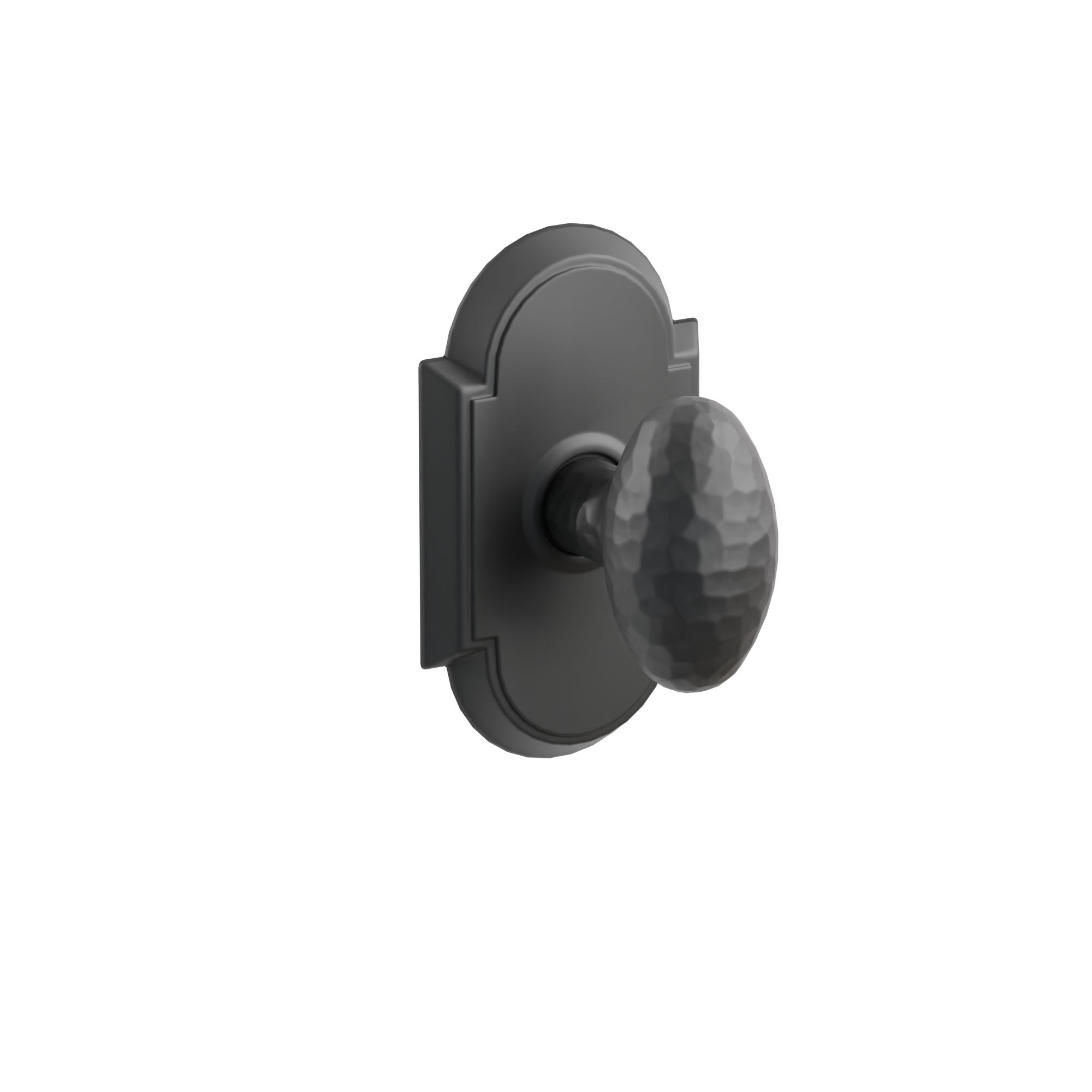 Emtek Hammered Egg Knob Set with #8 Rosette