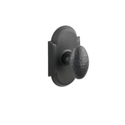 Emtek Concealed Fastener Hammered Egg Knob Set With #8 Rosette