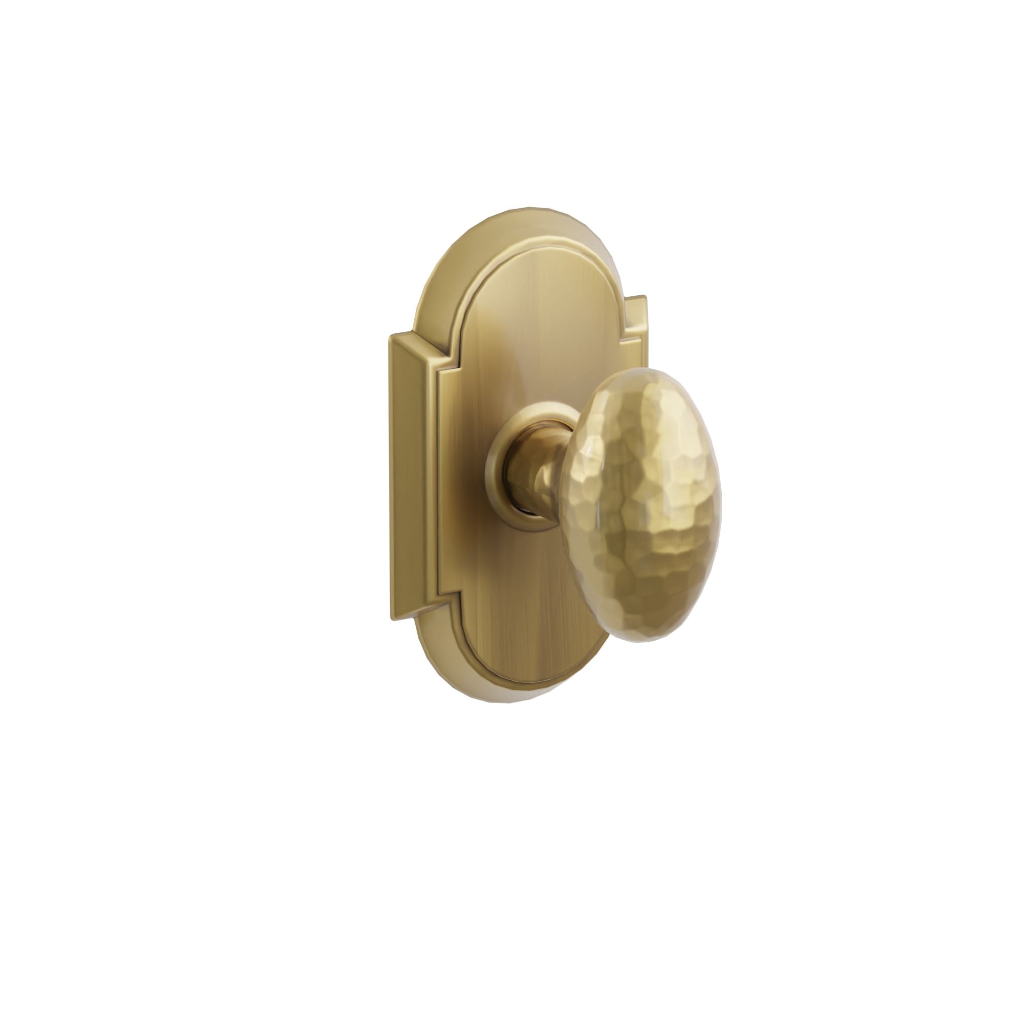 Emtek Hammered Egg Knob Set with #8 Rosette