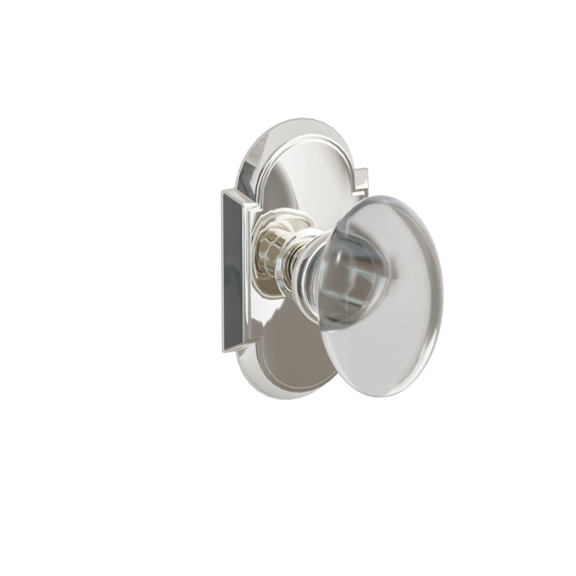 Emtek Concealed Fastener Hampton Glass Knob Set with #8 Rosette