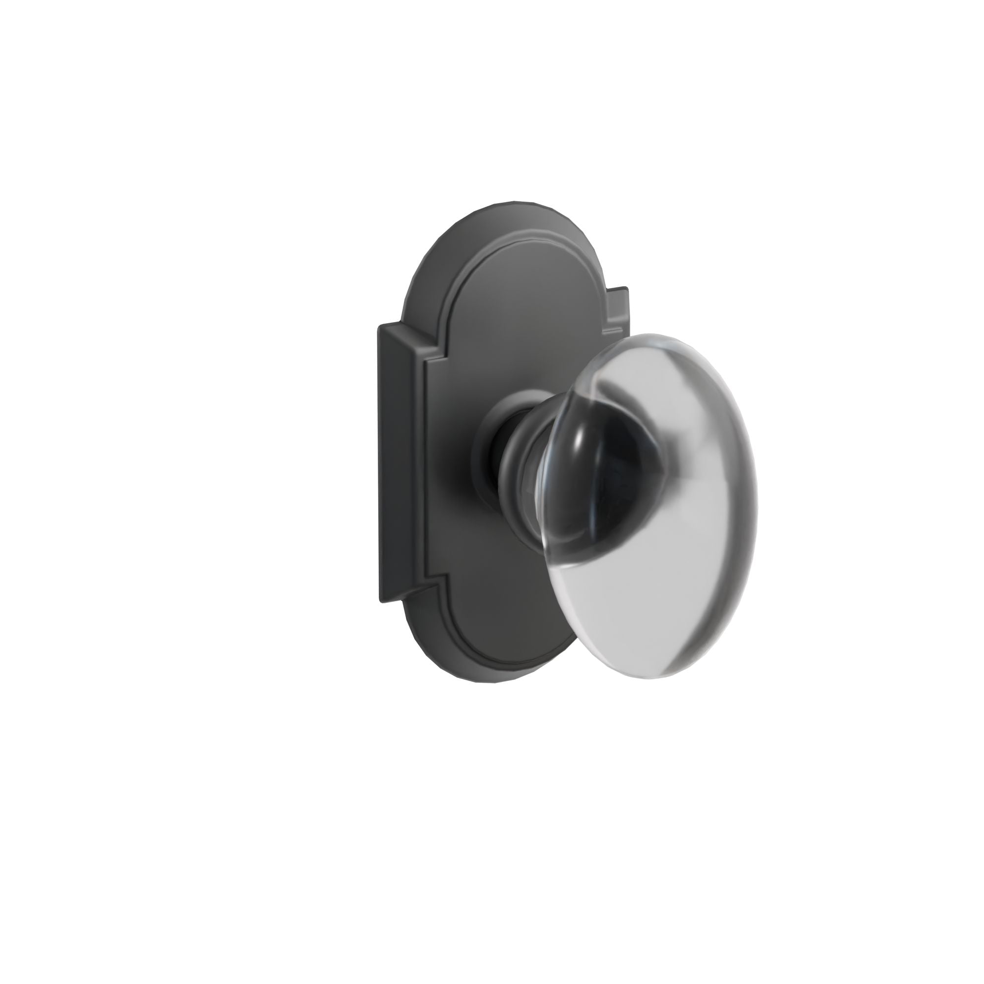 Emtek Concealed Fastener Hampton Glass Knob Set with #8 Rosette