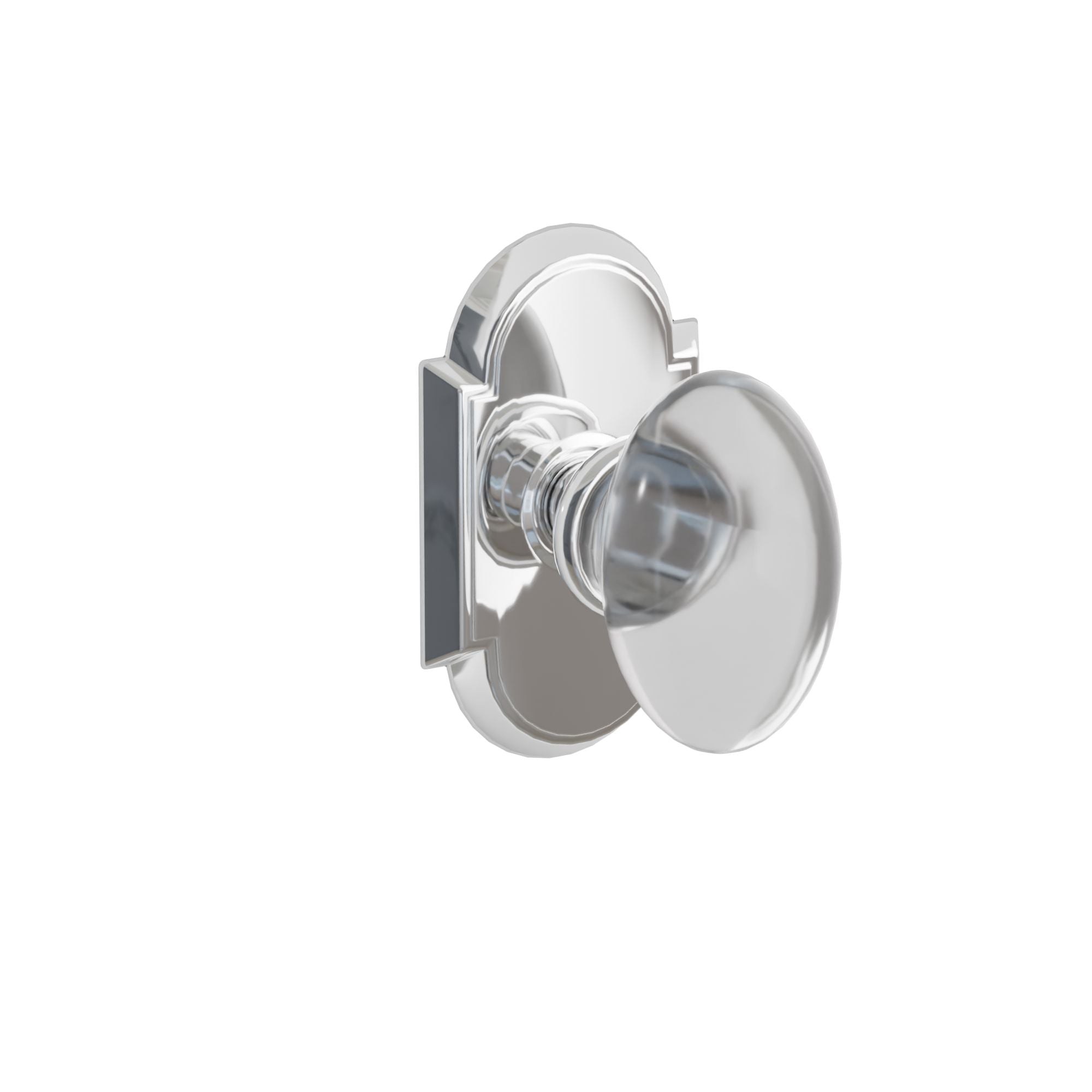 Emtek Concealed Fastener Hampton Glass Knob Set with #8 Rosette