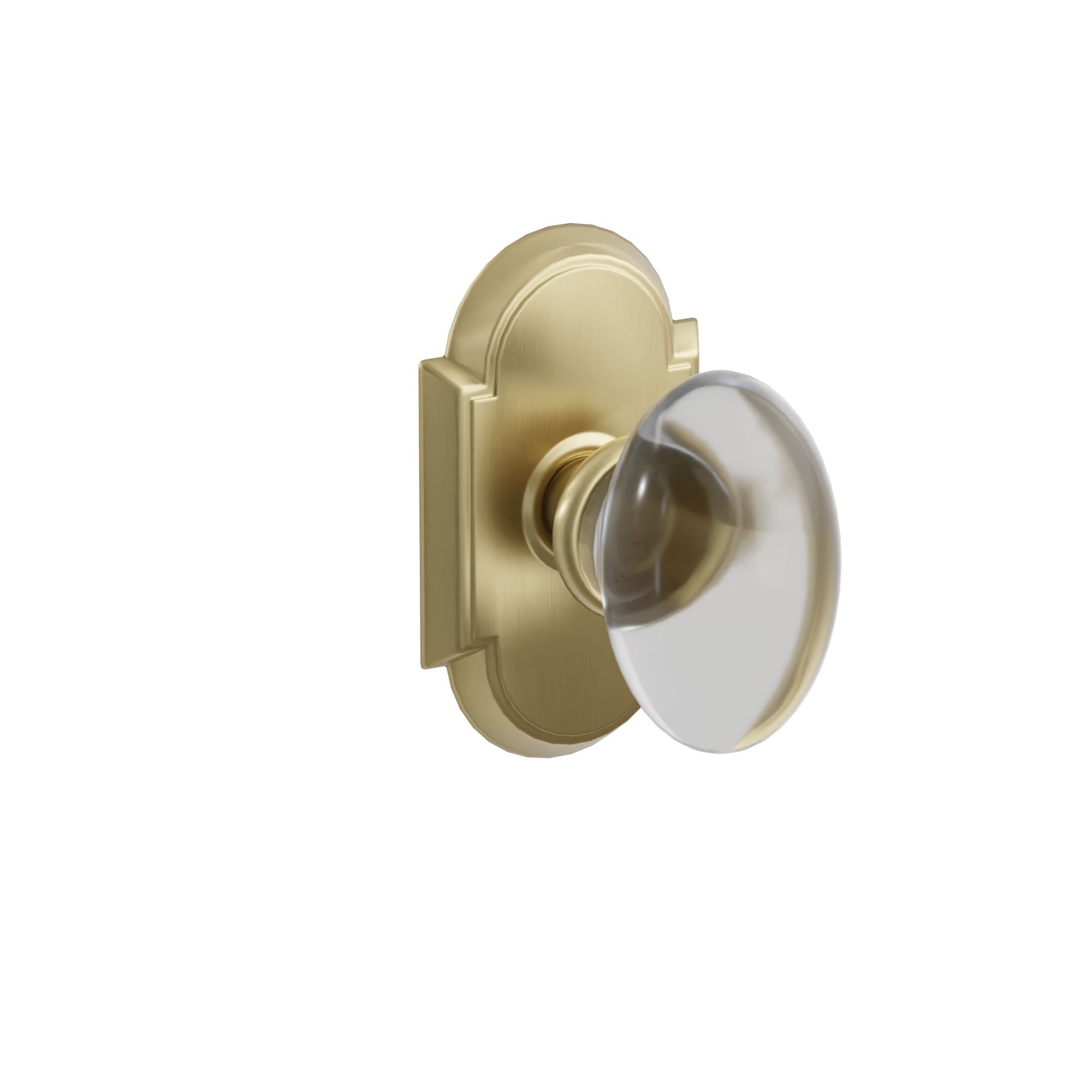 Emtek Concealed Fastener Hampton Glass Knob Set with #8 Rosette