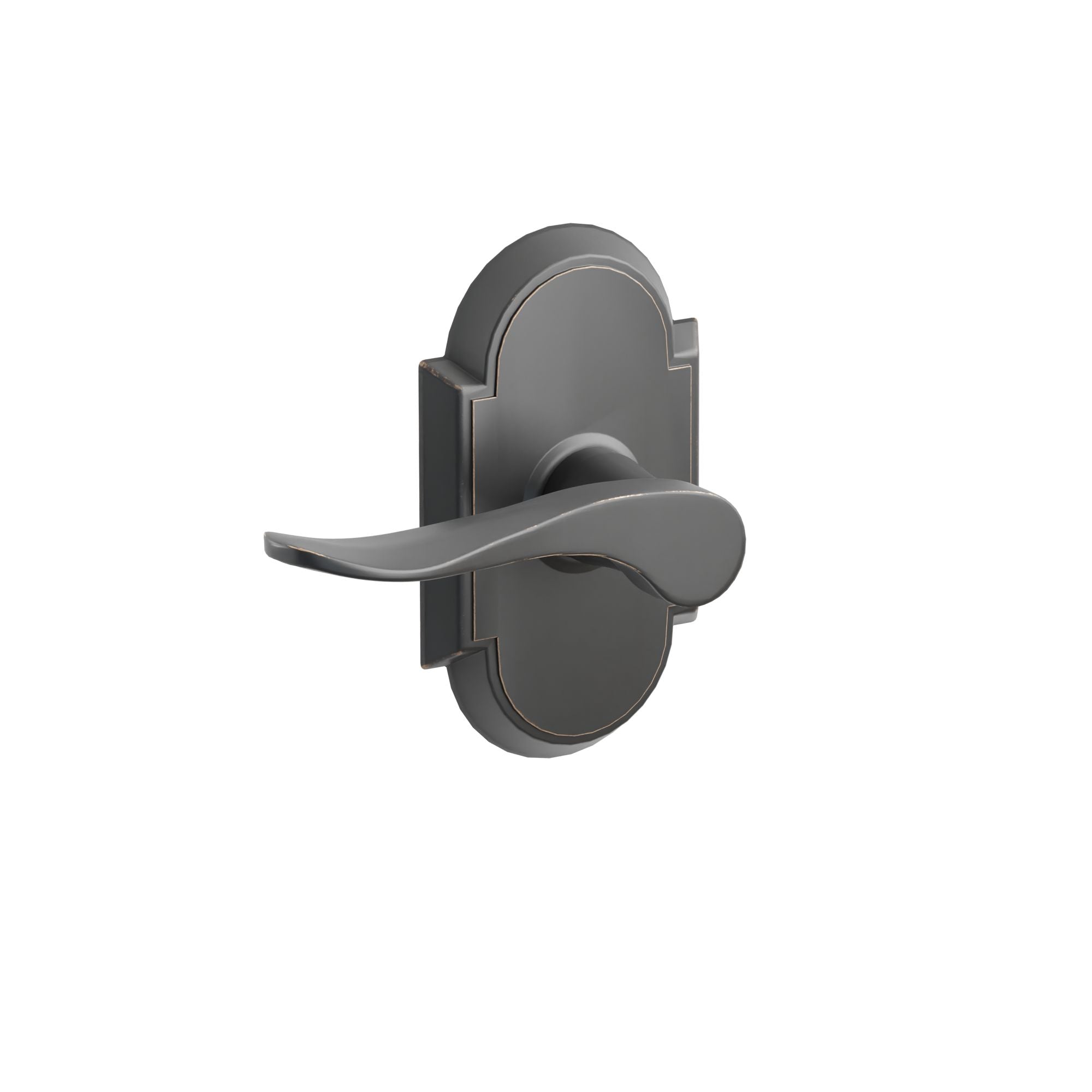 Emtek Hammered Lever Set with #8 Rosette