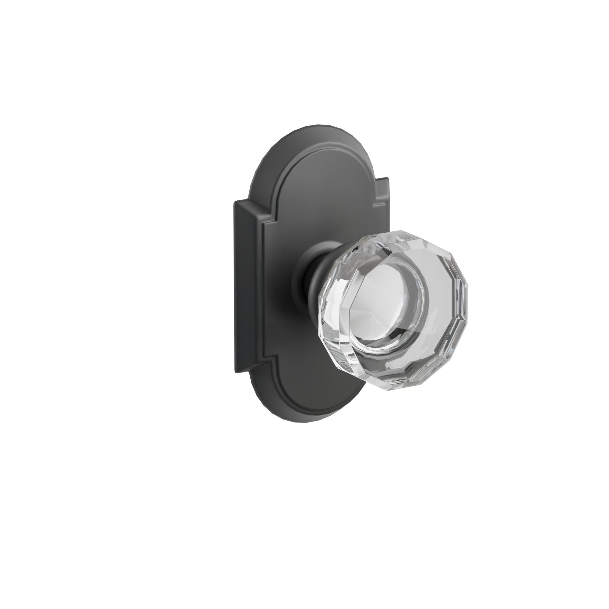 Emtek Concealed Fastener Lowell Glass Knob Set With #8 Rosette