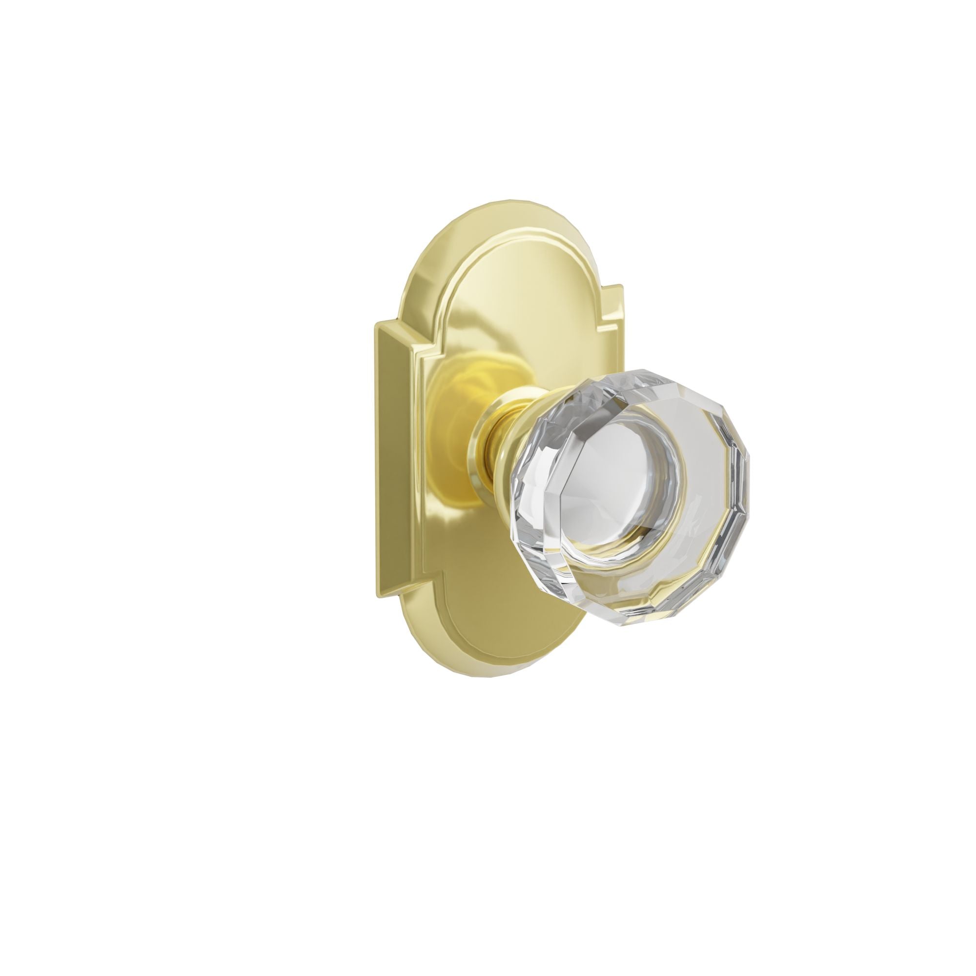 Emtek Concealed Fastener Lowell Glass Knob Set With #8 Rosette