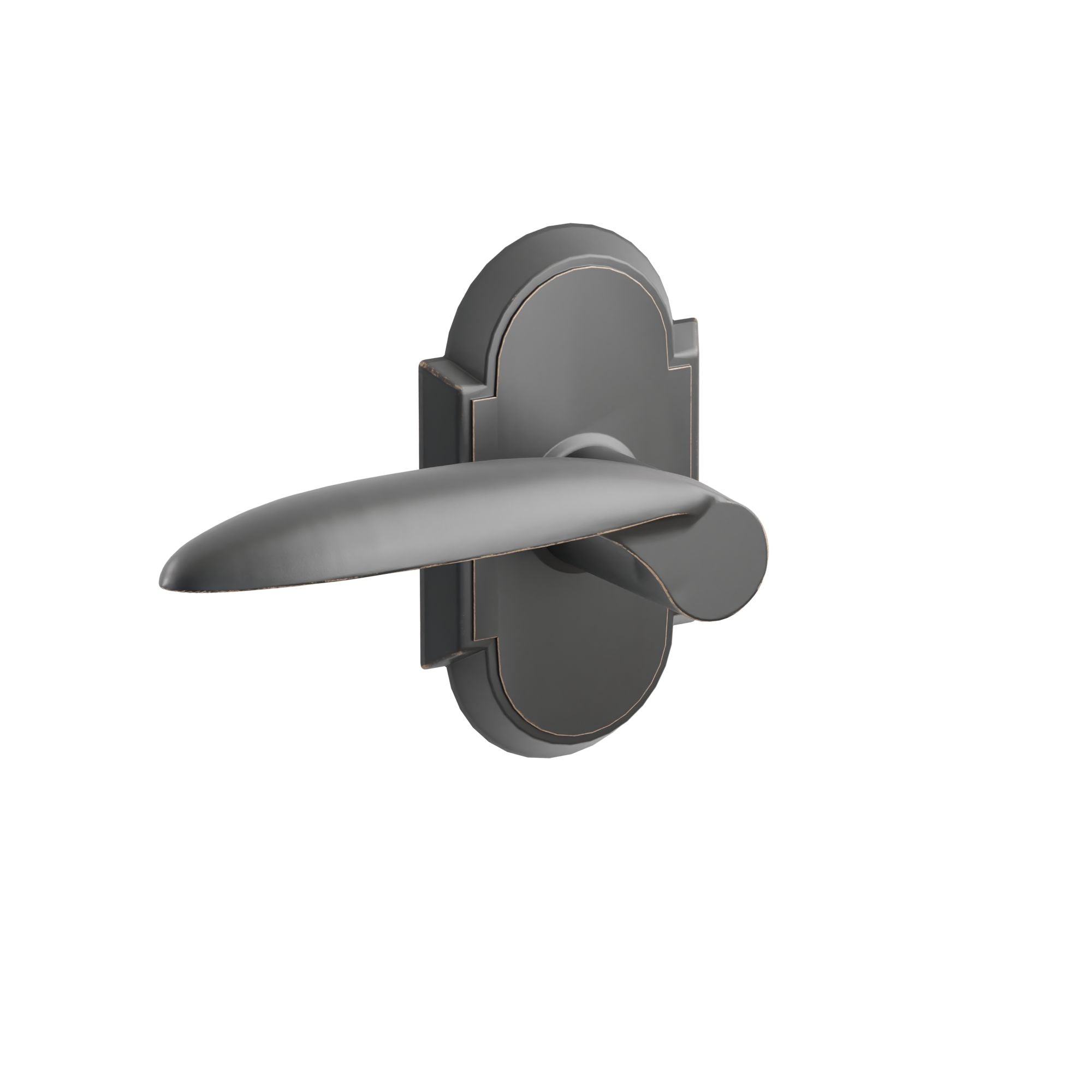 Emtek Hammered Lever Set with #8 Rosette