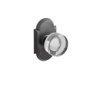 Emtek Modern Disc Glass Knob Set with #8 Rosette