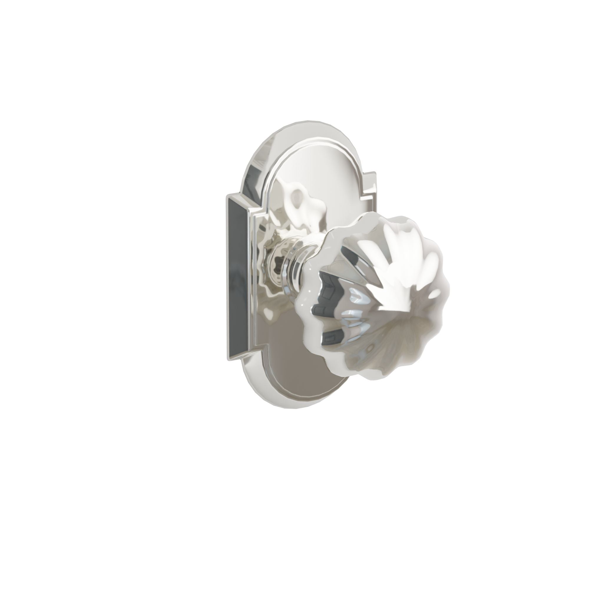 Emtek Concealed Fastener Melon Knob Set With #8 Rosette