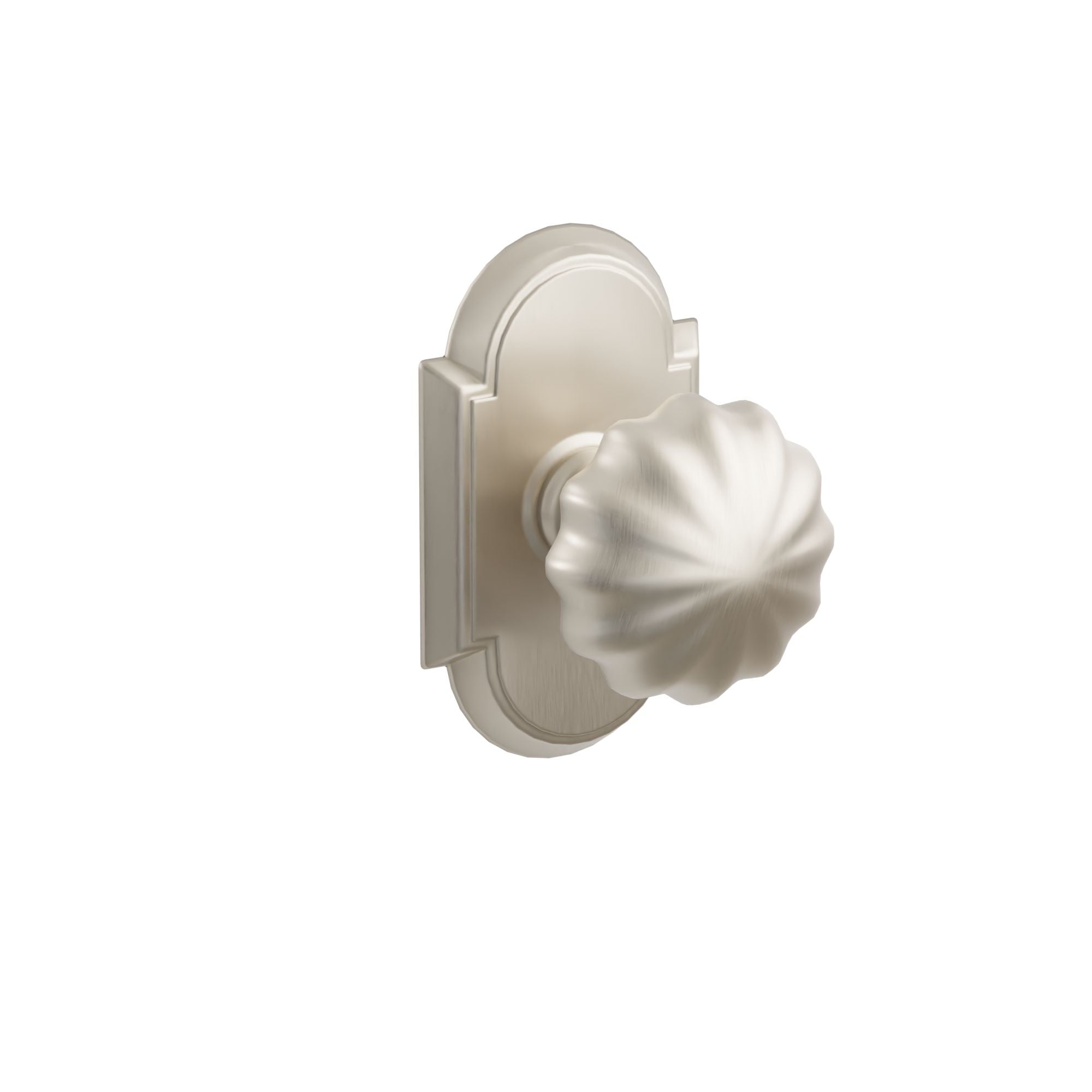 Emtek Concealed Fastener Melon Knob Set With #8 Rosette