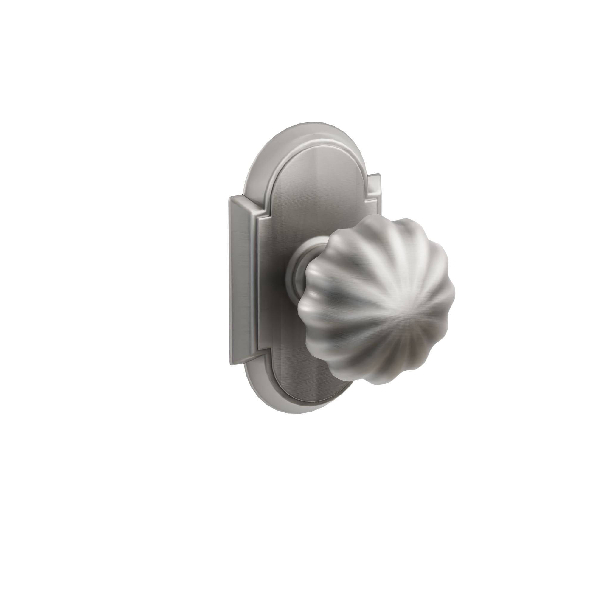 Emtek Concealed Fastener Melon Knob Set With #8 Rosette