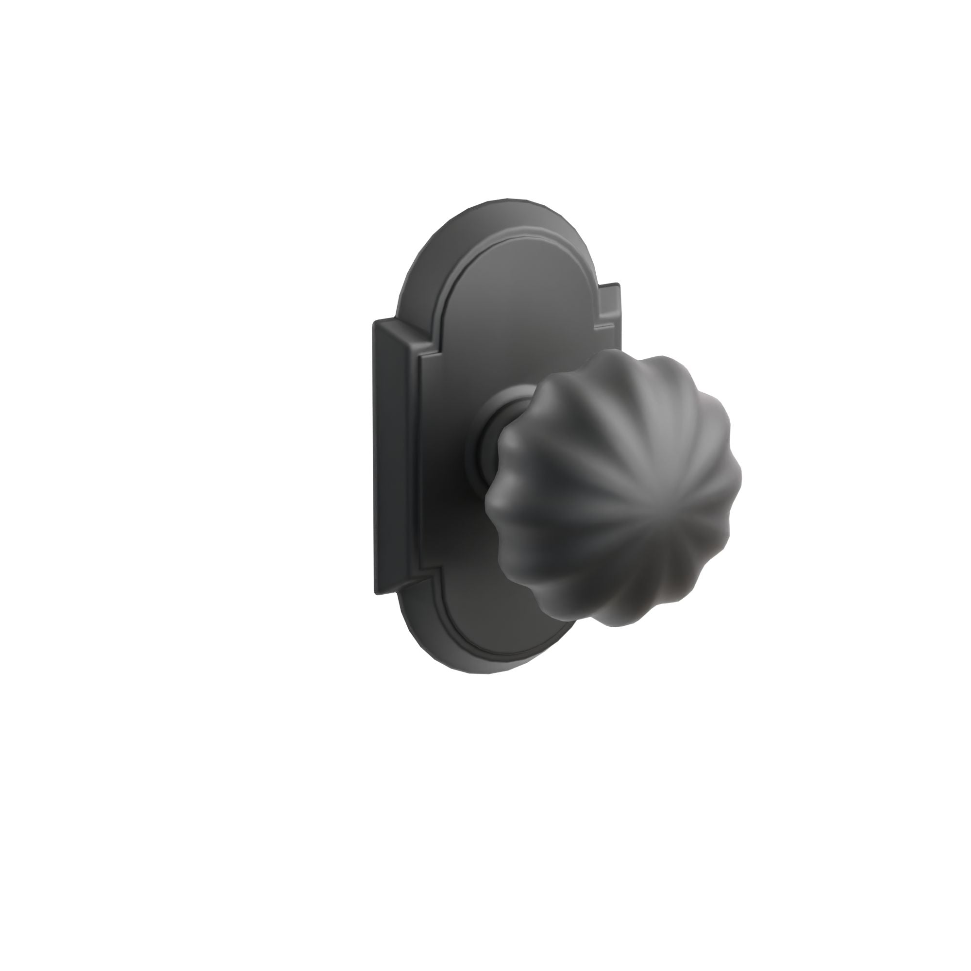 Emtek Concealed Fastener Melon Knob Set With #8 Rosette