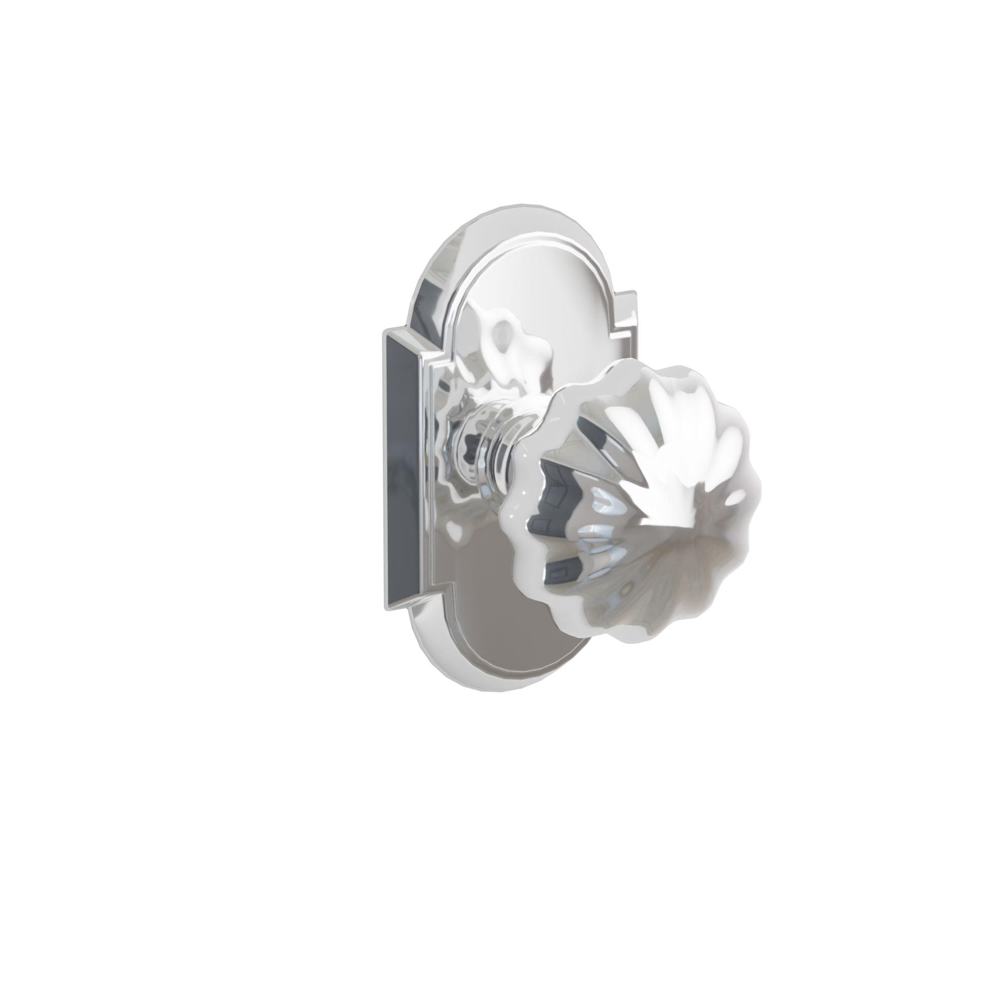 Emtek Concealed Fastener Melon Knob Set With #8 Rosette