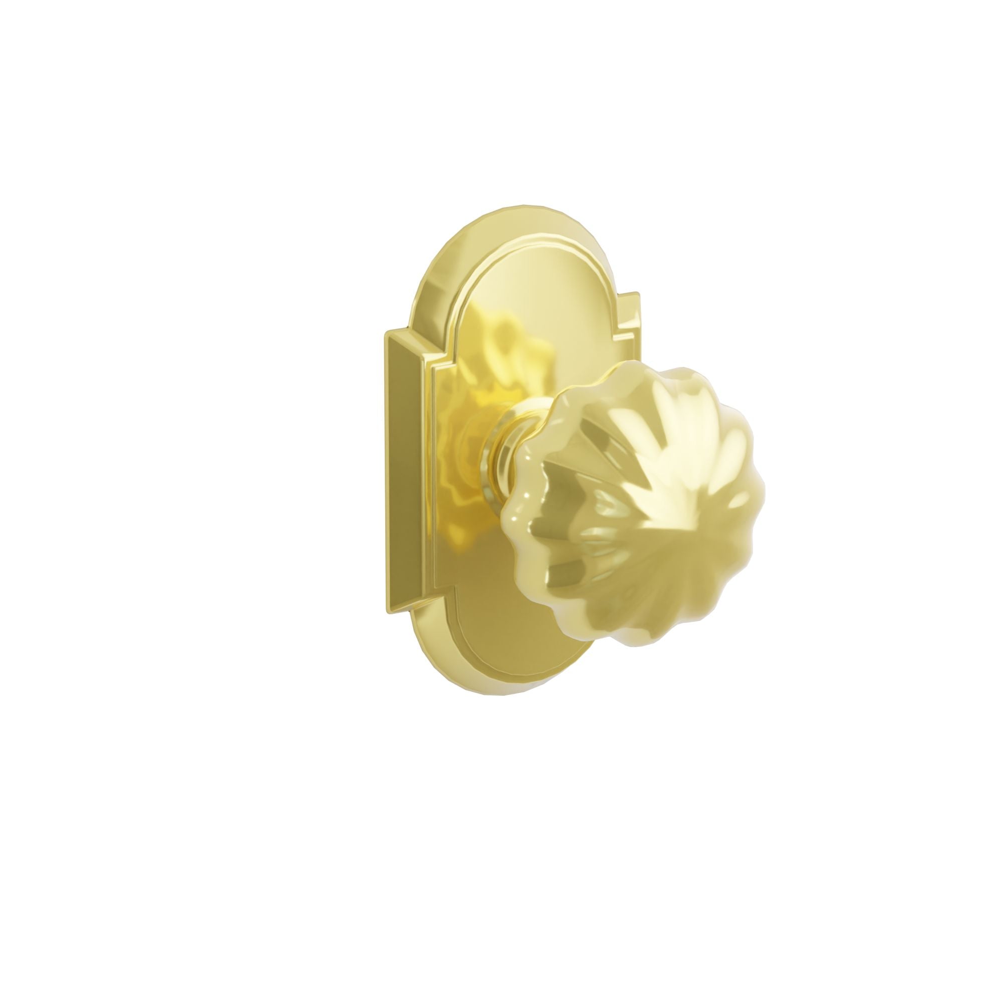 Emtek Concealed Fastener Melon Knob Set With #8 Rosette