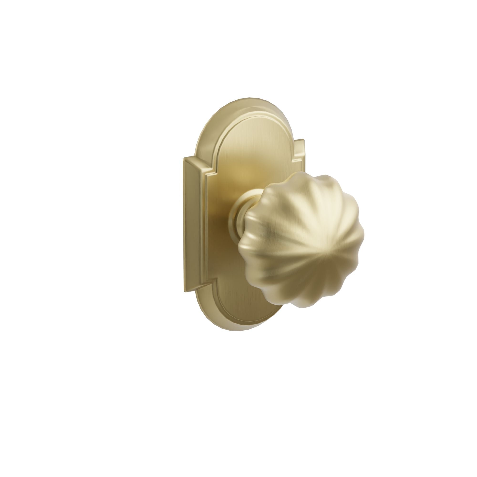 Emtek Concealed Fastener Melon Knob Set With #8 Rosette