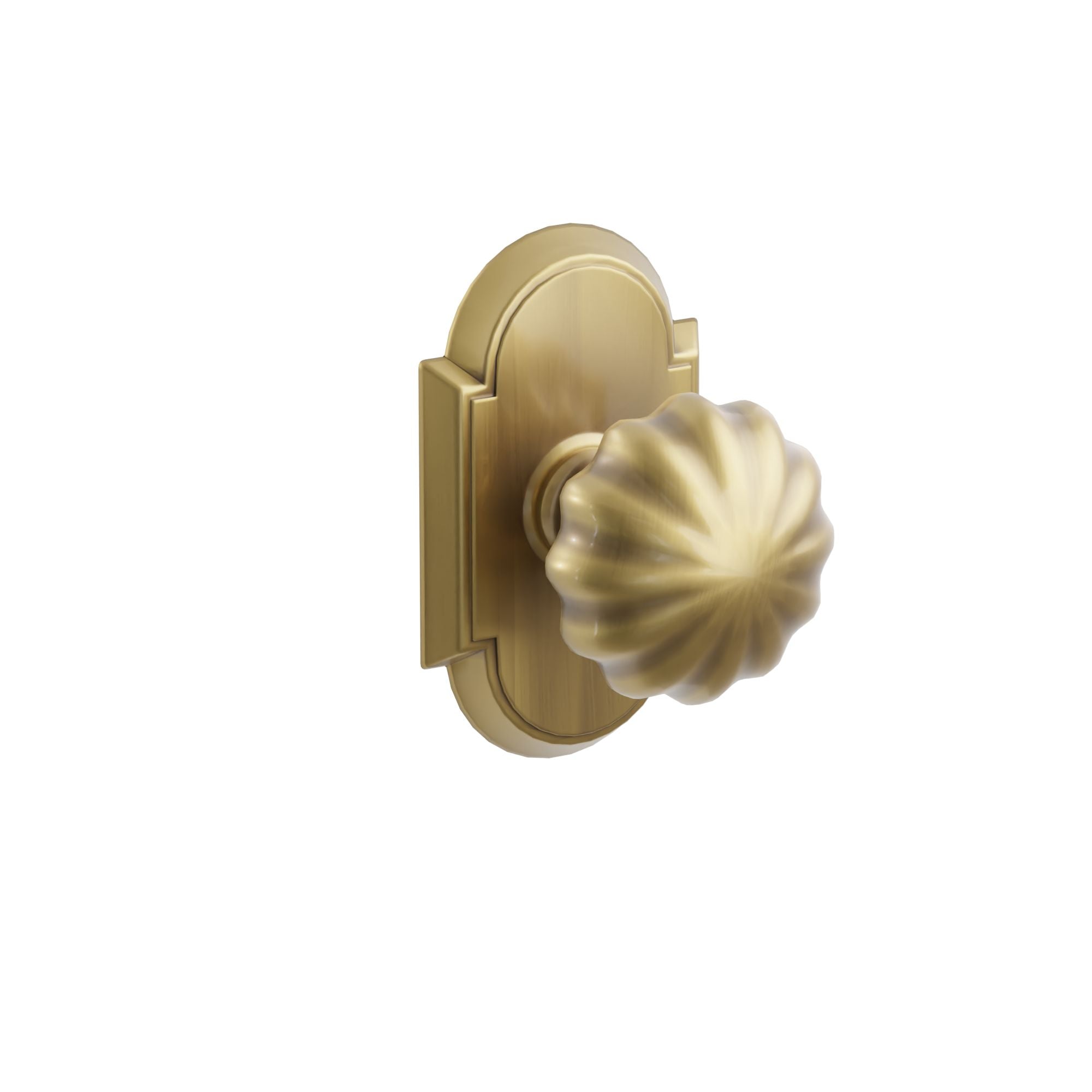 Emtek Concealed Fastener Melon Knob Set With #8 Rosette