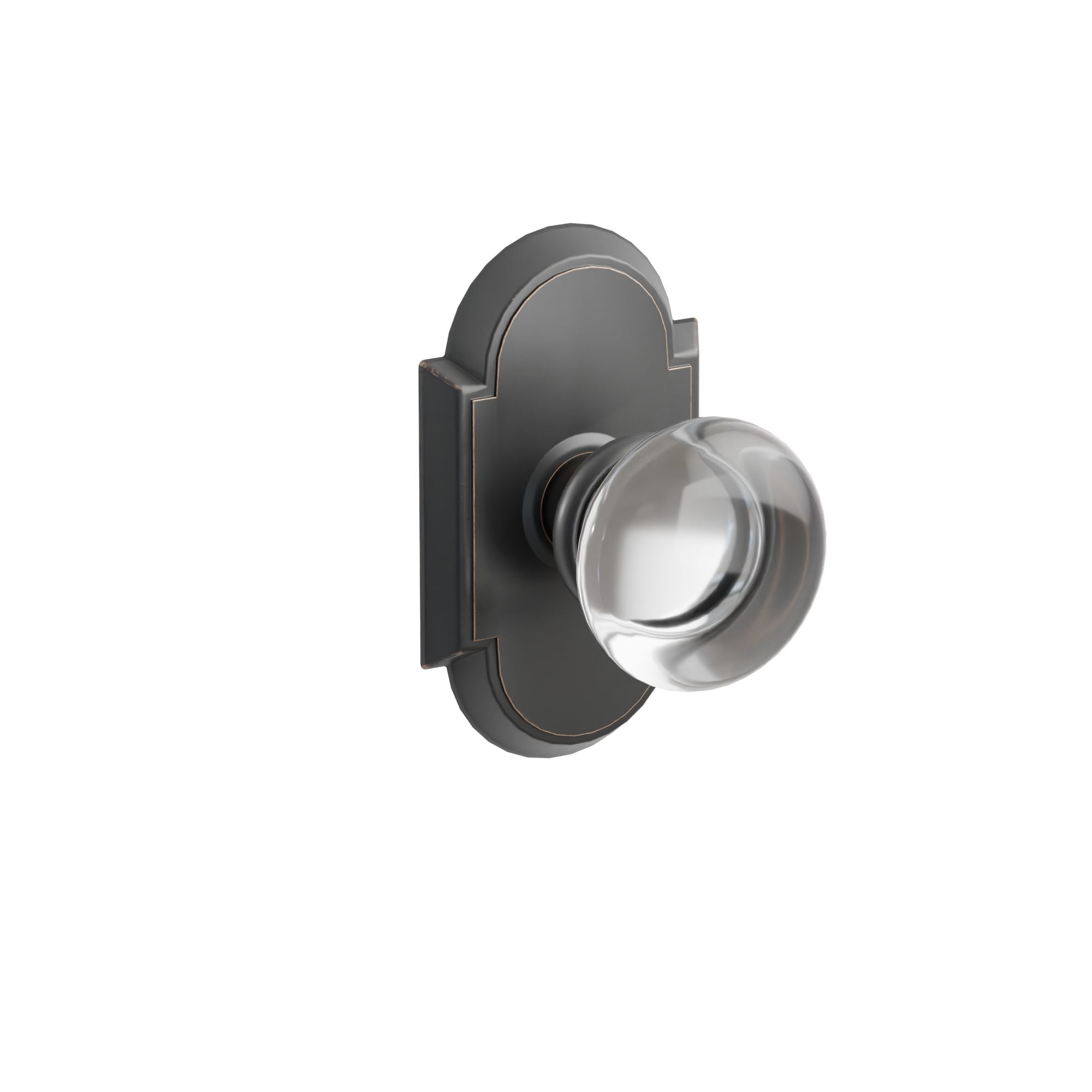 Emtek Concealed Fastener Providence Glass Knob Set with #8 Rosette