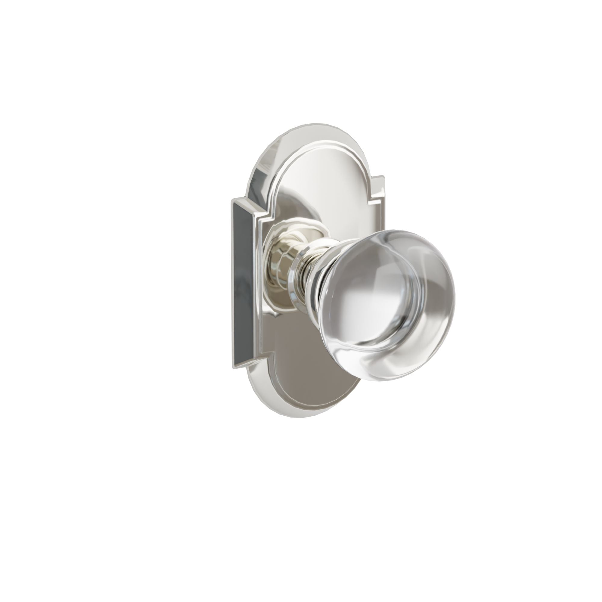 Emtek Concealed Fastener Providence Glass Knob Set with #8 Rosette