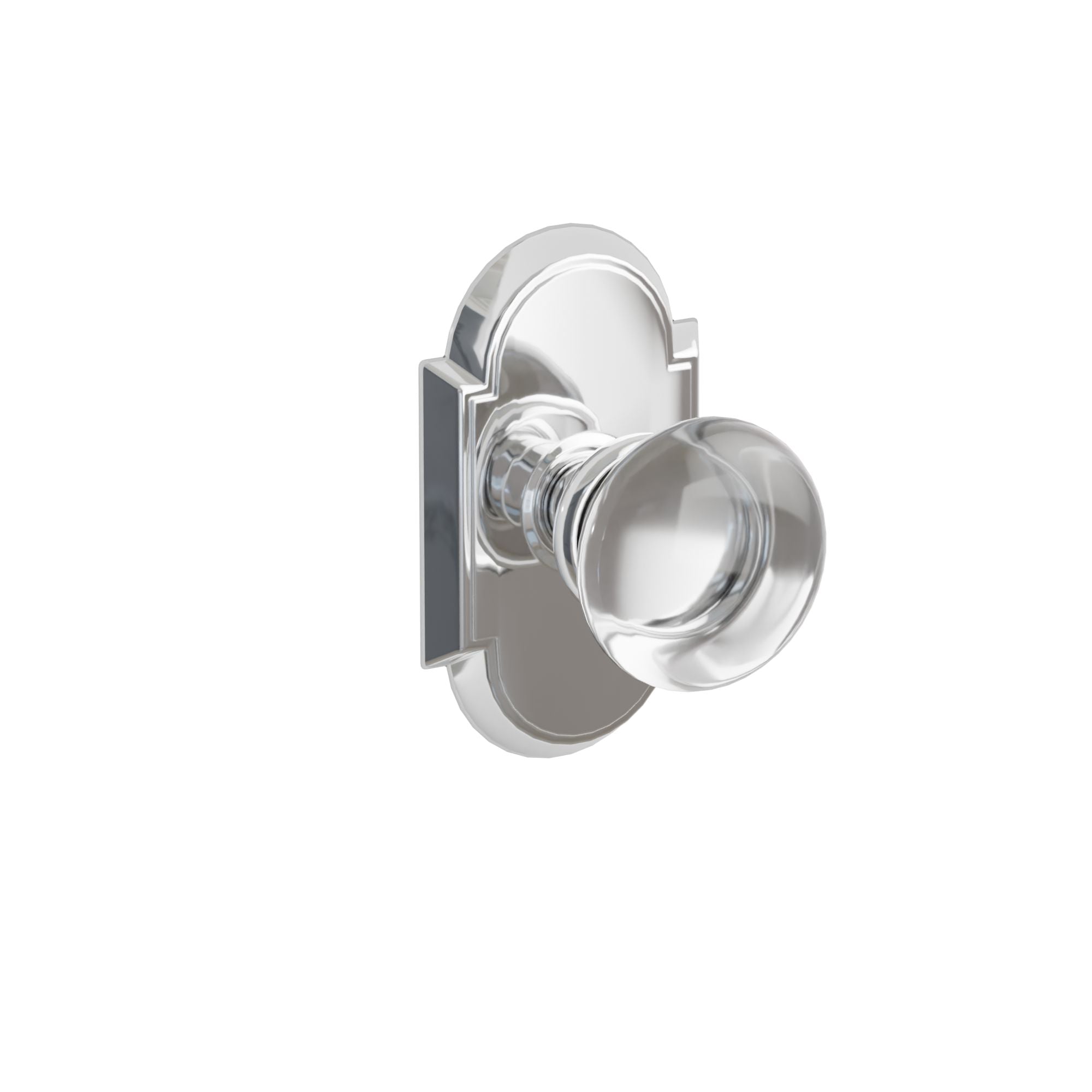 Emtek Concealed Fastener Providence Glass Knob Set with #8 Rosette