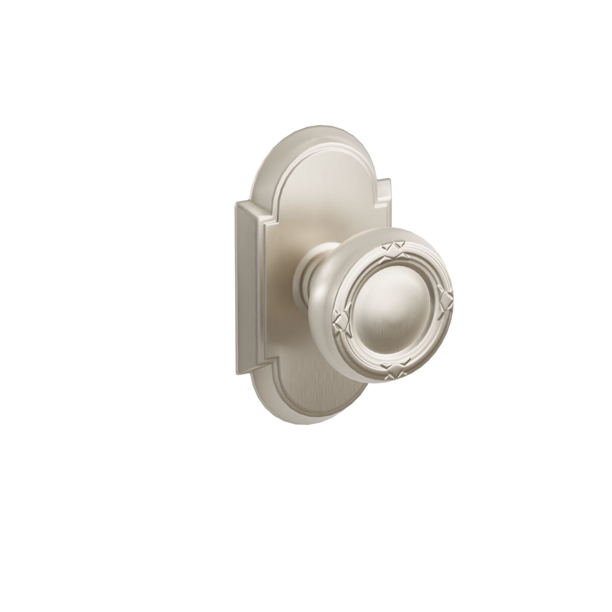 Emtek Concealed Fastener Ribbon & Reed Knob Set With #8 Rosette