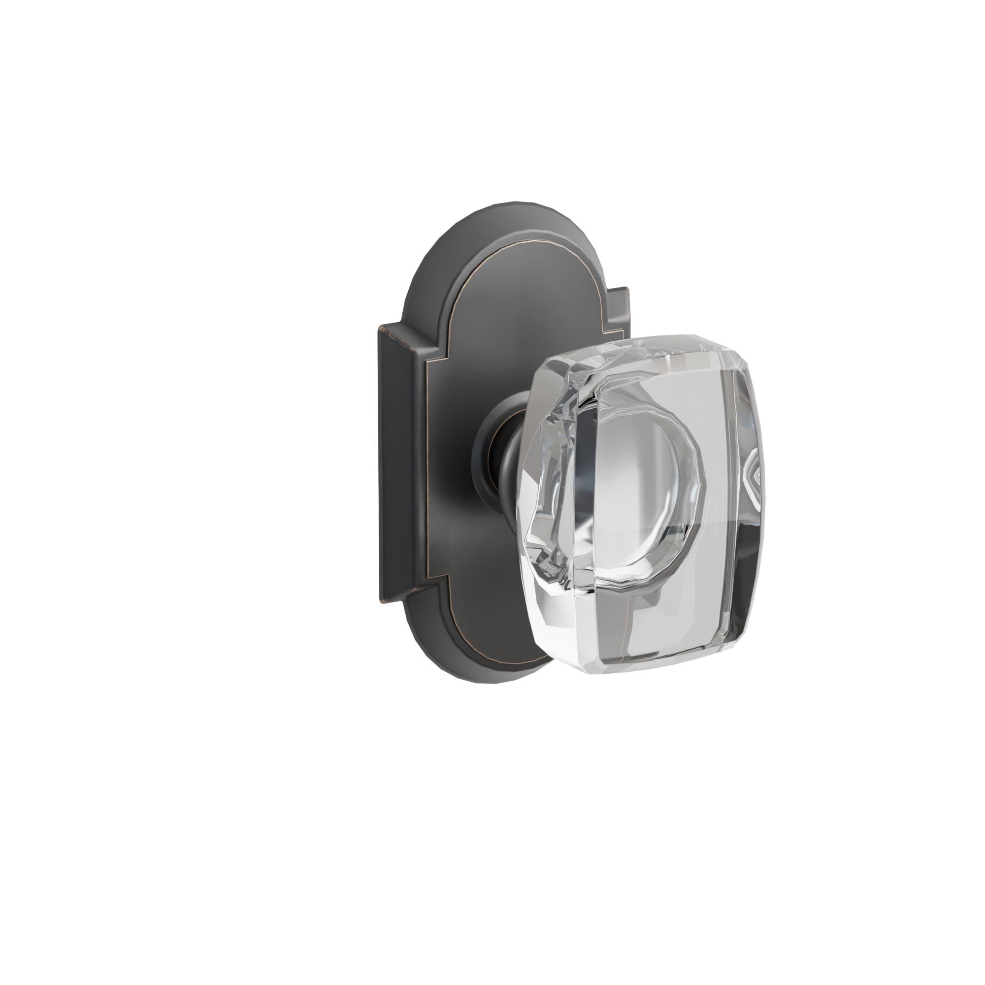 Emtek Concealed Fastener Windsor Glass Knob Set With #8 Rosette