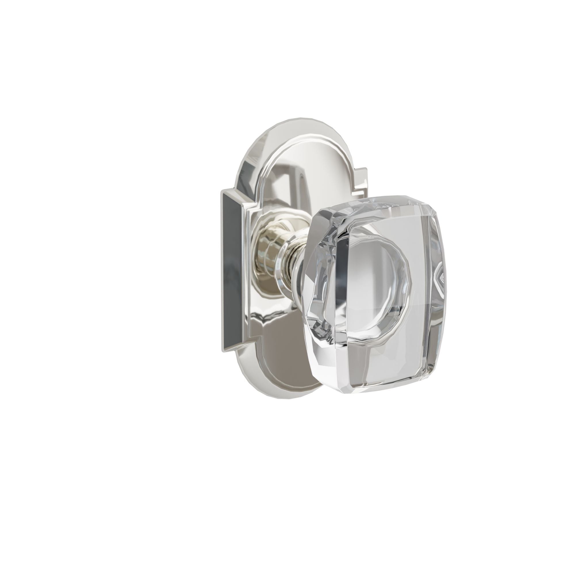 Emtek Concealed Fastener Windsor Glass Knob Set With #8 Rosette