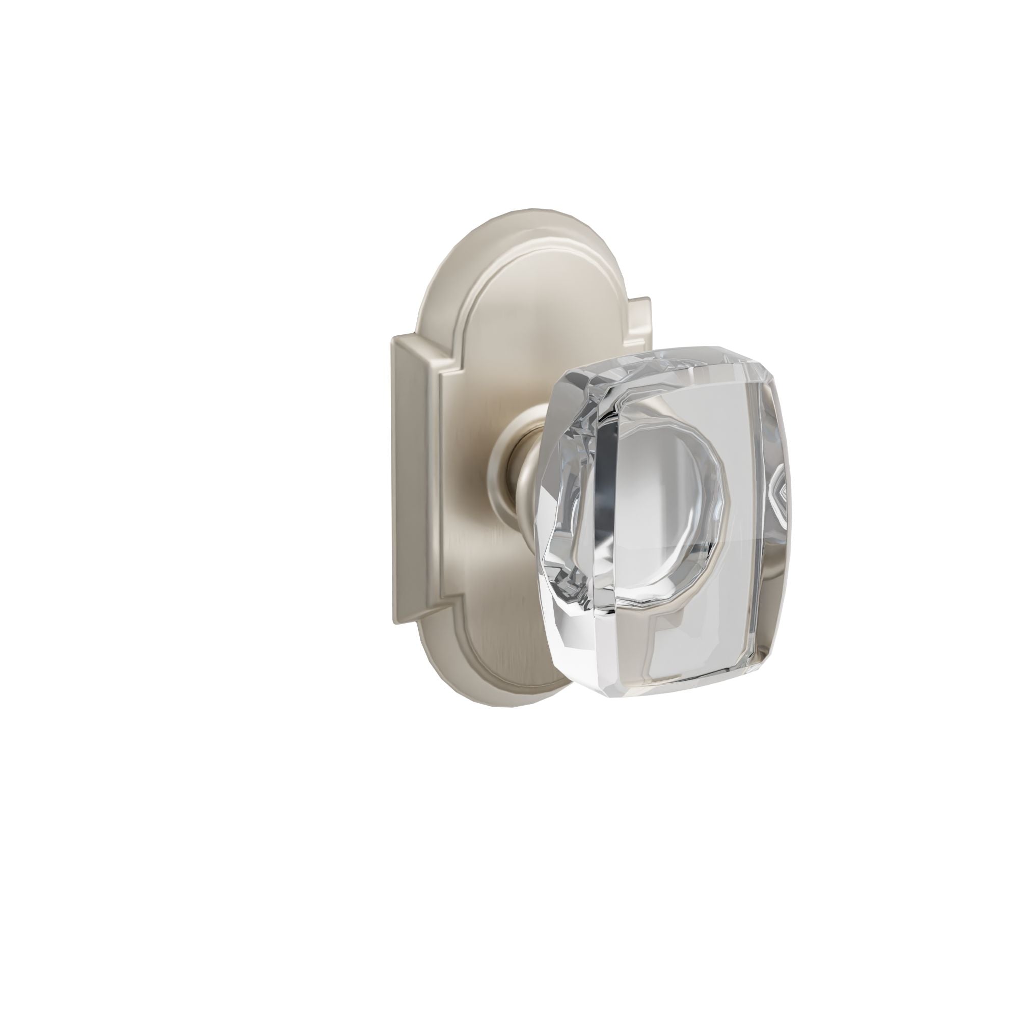 Emtek Concealed Fastener Windsor Glass Knob Set With #8 Rosette