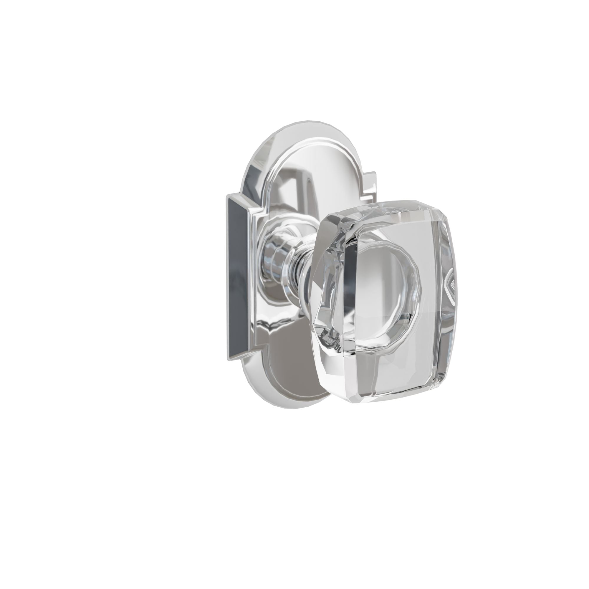 Emtek Concealed Fastener Windsor Glass Knob Set With #8 Rosette