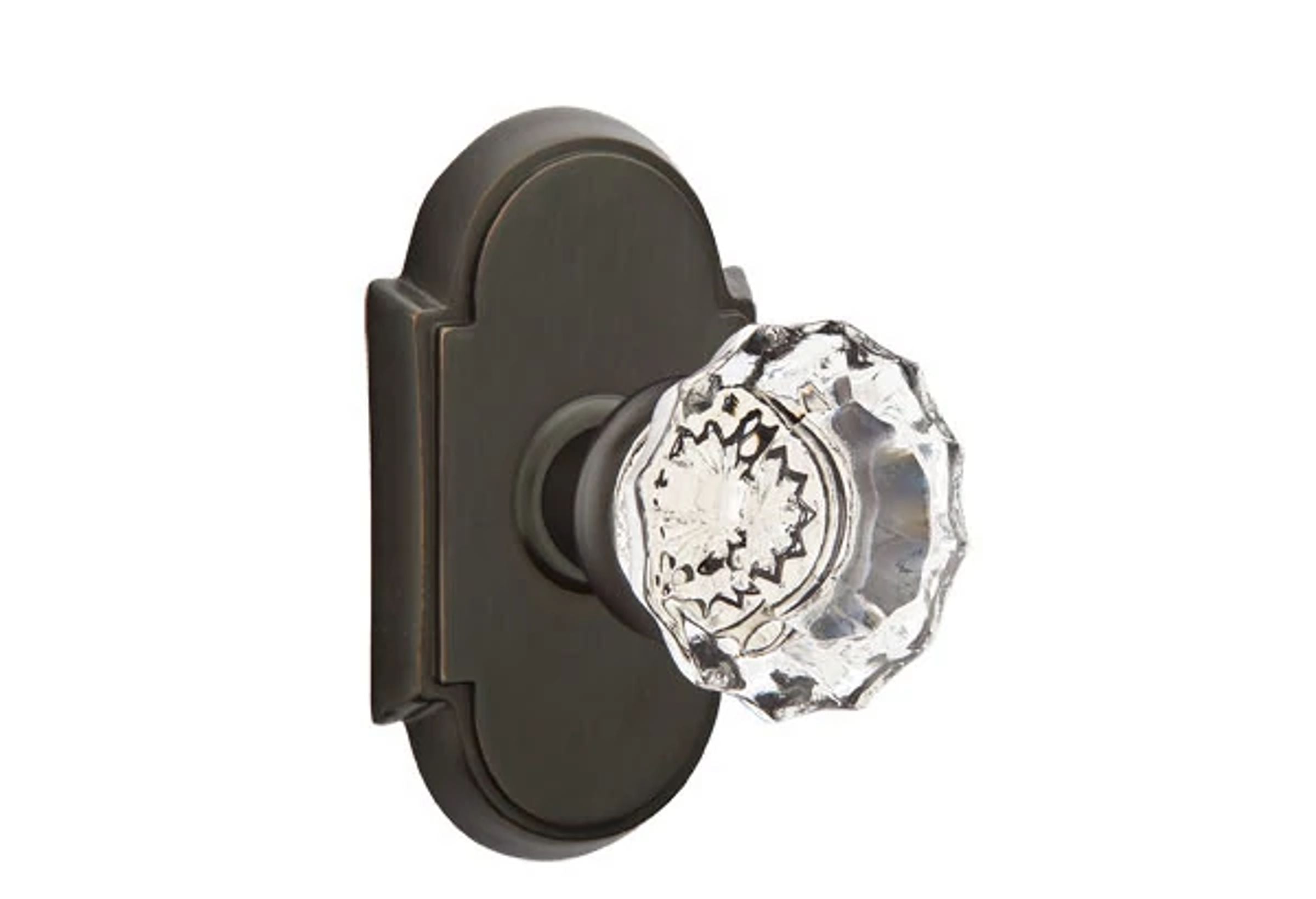 Emtek Astoria Glass Knob Set with #8 Rosette