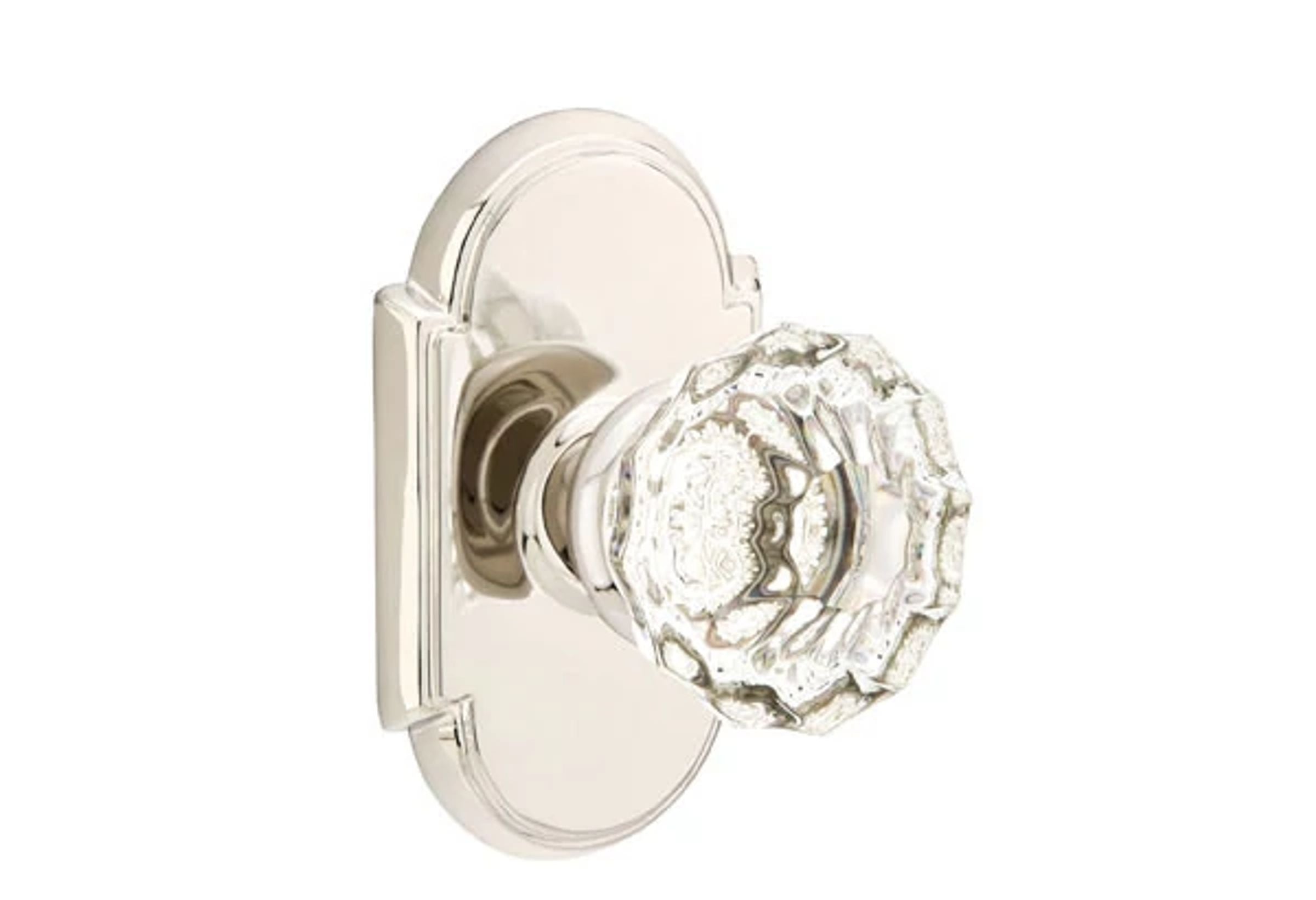 Emtek Astoria Glass Knob Set with #8 Rosette