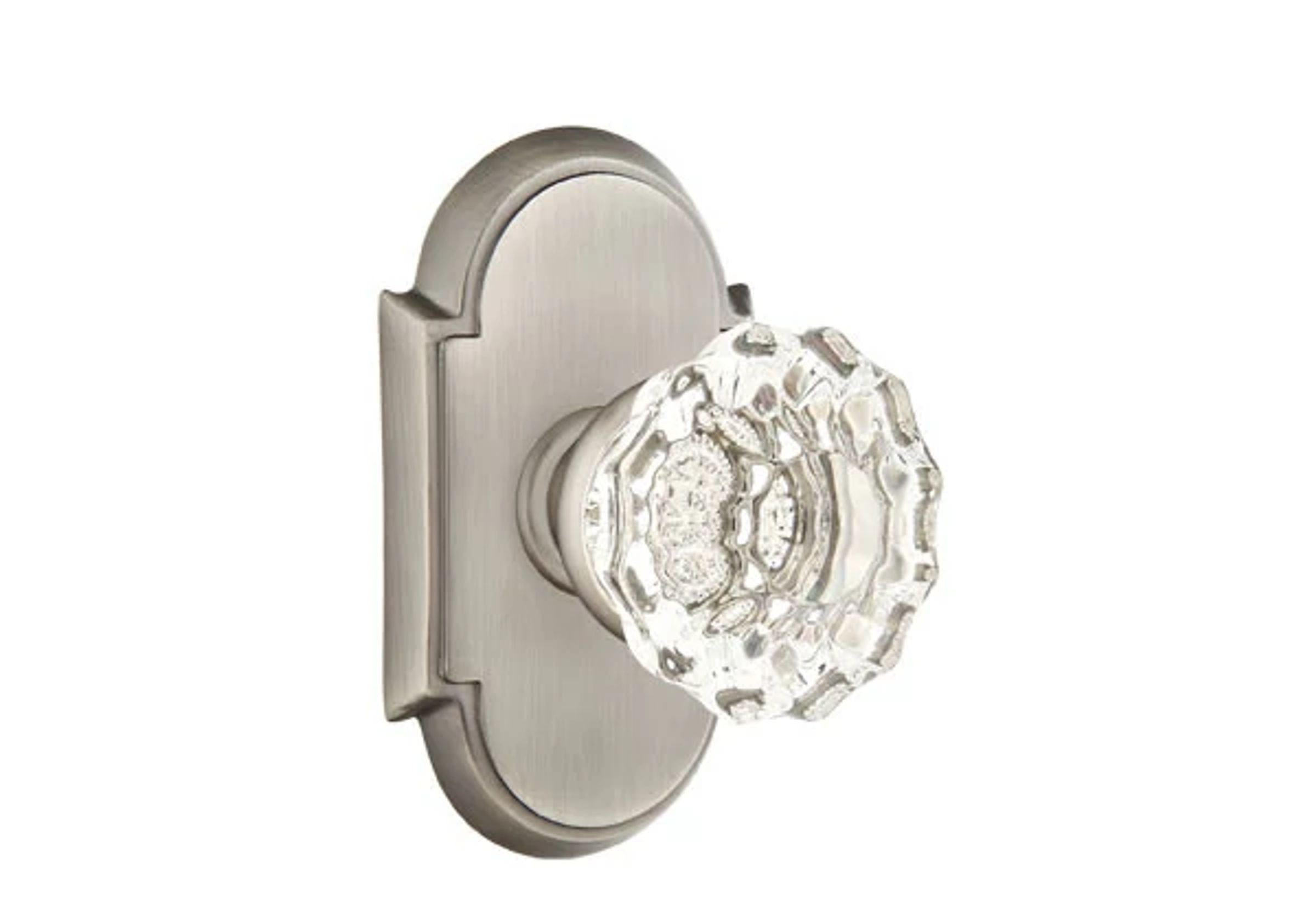 Emtek Astoria Glass Knob Set with #8 Rosette