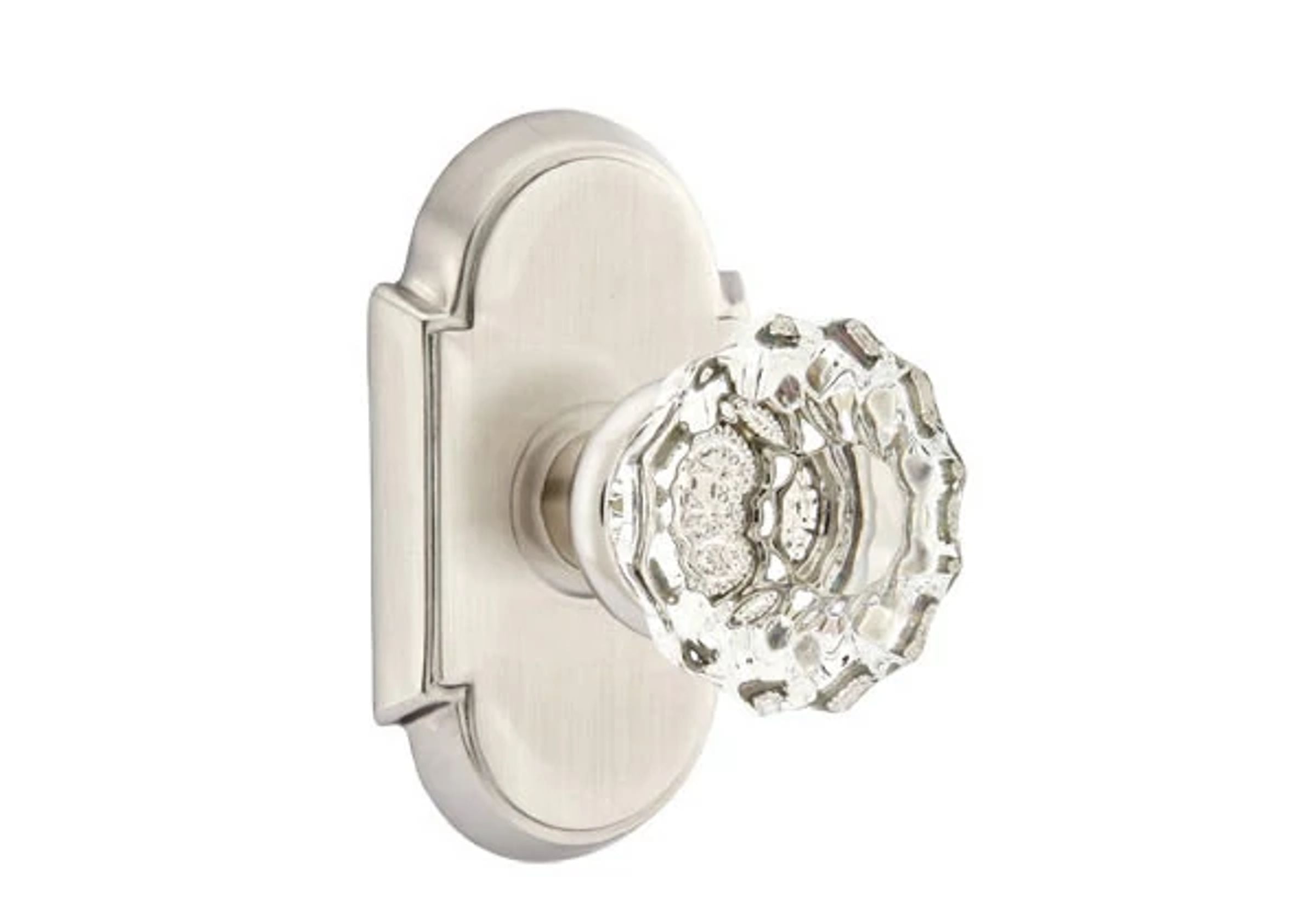 Emtek Astoria Glass Knob Set with #8 Rosette