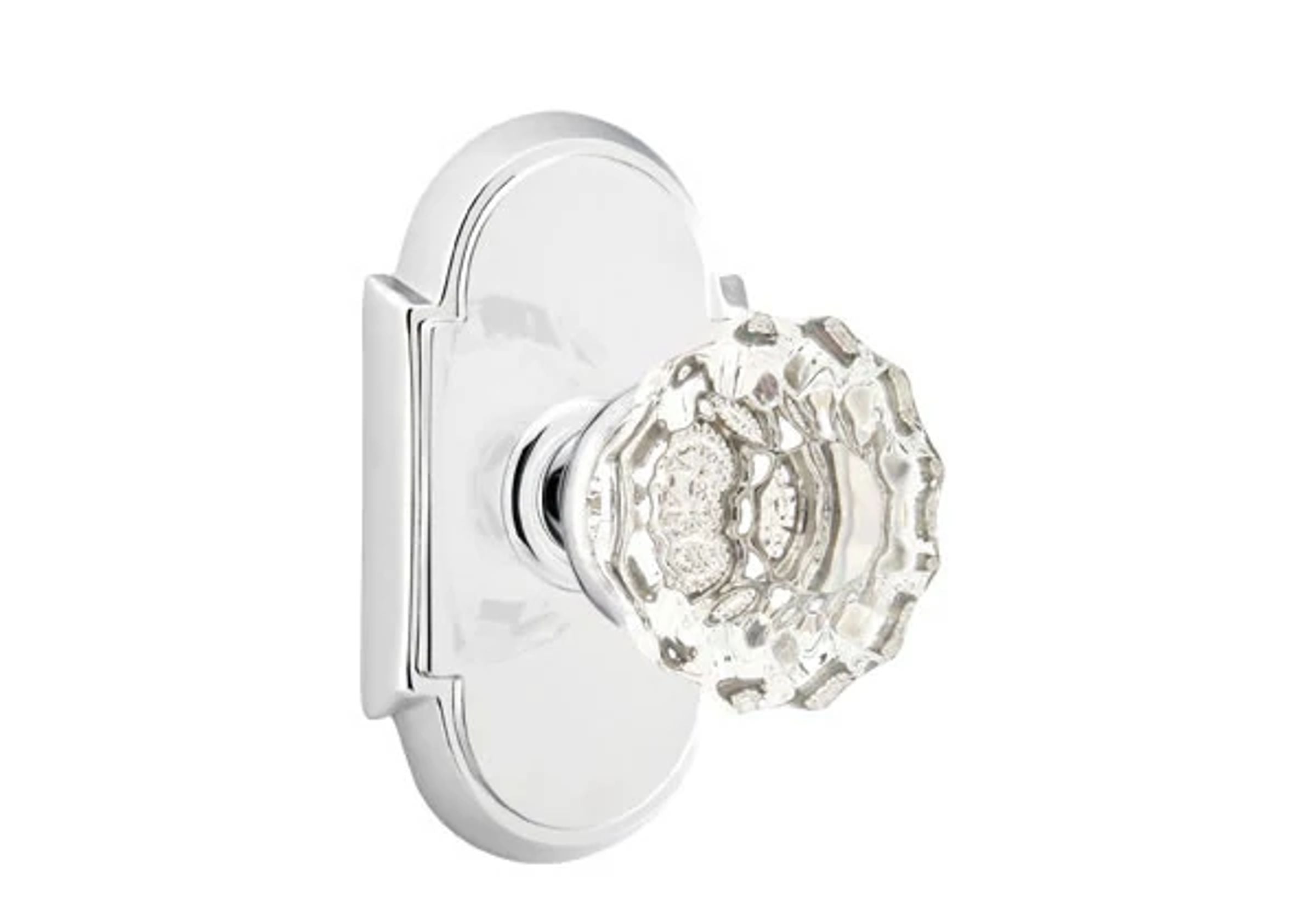 Emtek Astoria Glass Knob Set with #8 Rosette