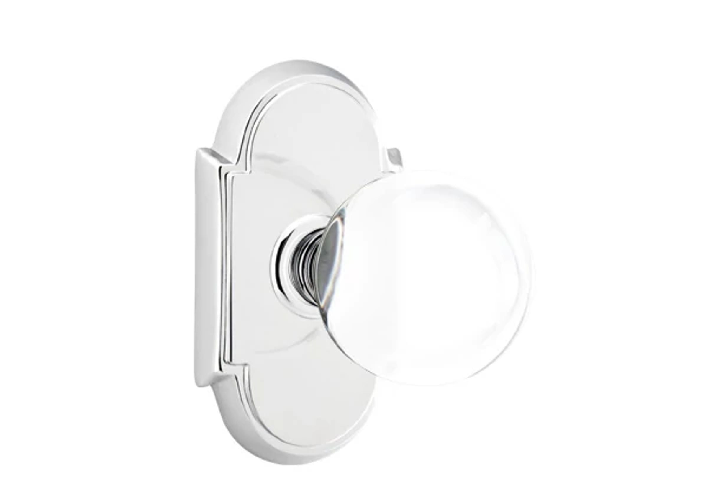 Emtek Bristol Glass Knob Set with #8 Rosette