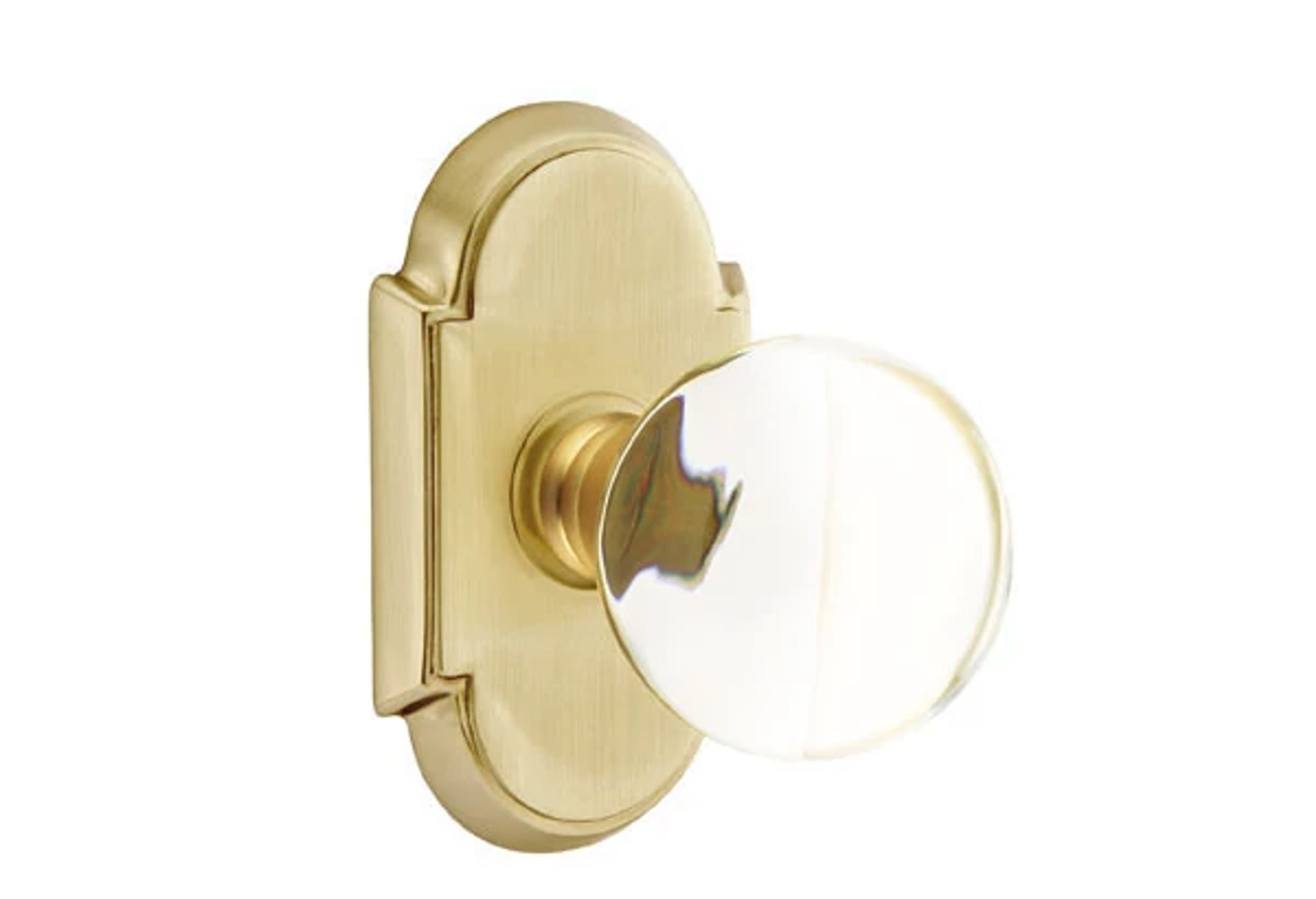 Emtek Bristol Glass Knob Set with #8 Rosette