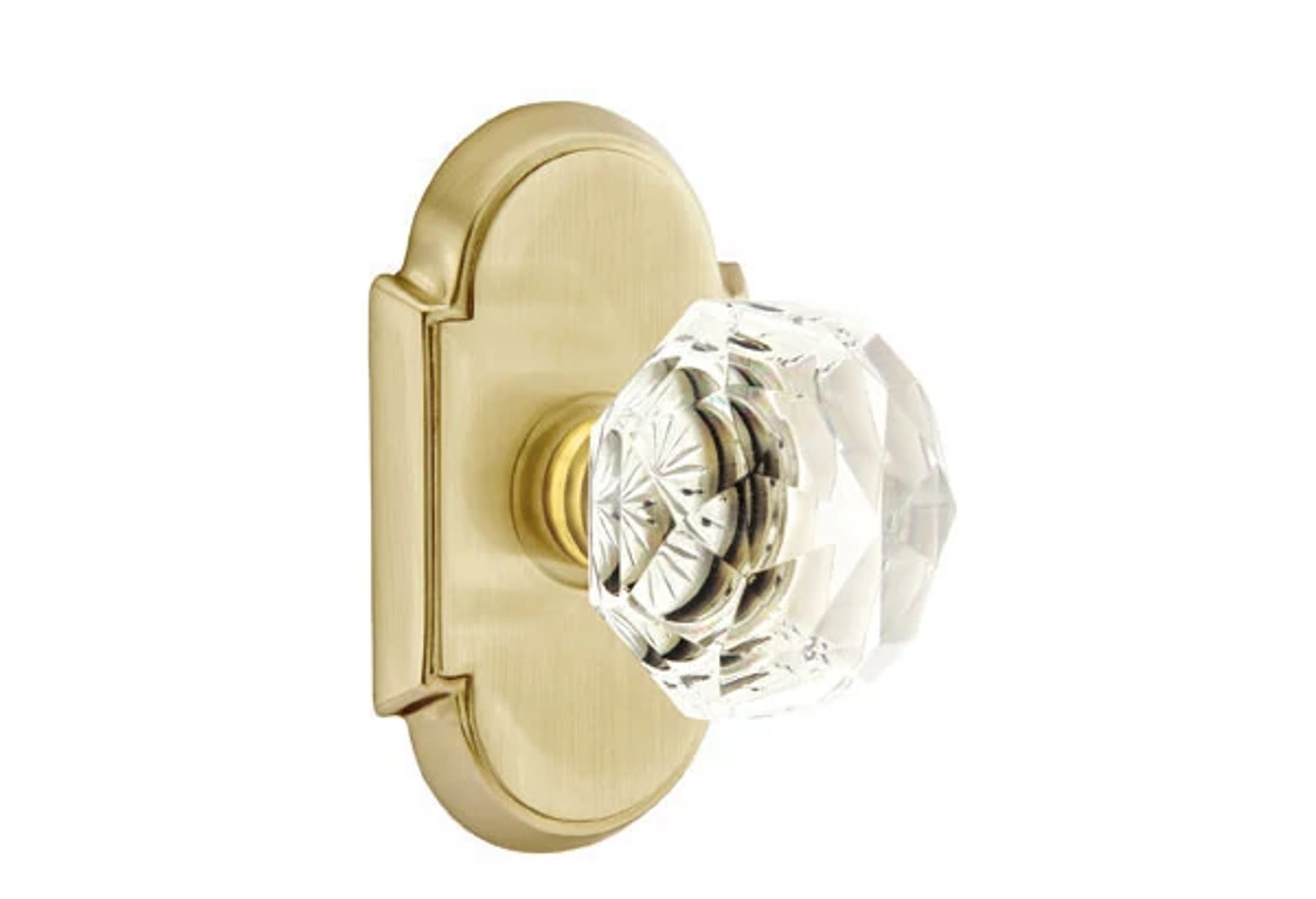 Emtek Diamond Glass Knob Set with #8 Rosette